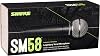 Shure SM58SE Cardioid Dynamic Vocal Microphone with On/Off Switch, Pneumatic Shock Mount, Spherical Mesh Grille with Built-in Pop Filter, A25D Mic Clip, Storage Bag, 3-Pin XLR Connector