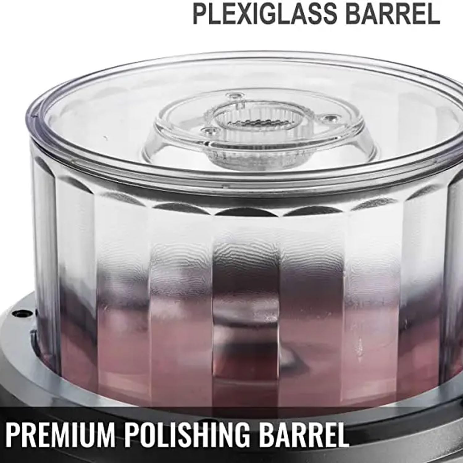 Magnetische Poliermaschine, 2000 U/min Reversible Tumbler-Schleifmaschine, 600 g Kapazität Edelstahl-Zubehör-Poliermaschine für Schmuck, Metallteile, Hartplastik