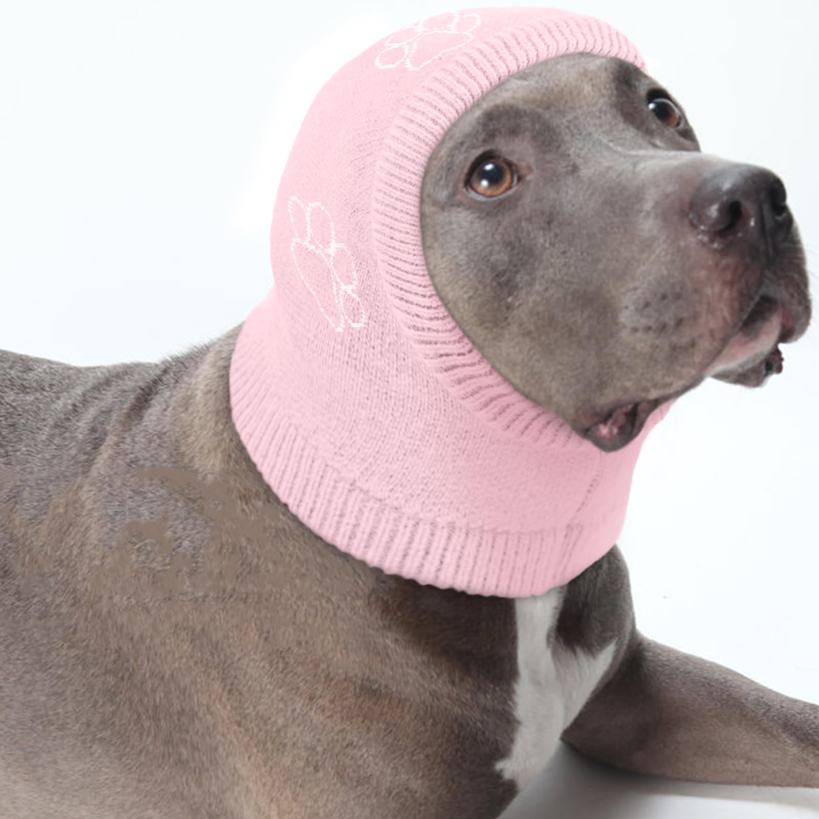 Nanaki Dog Hats Calming Hoodie-Dog Ear Covers Head Cover Protector Hematomas Wraps, No Shake Ear Wrap Muffs Noise Protection, Anxiety Relief, Fireworks, Grooming, Thunderstorm, Bath, Vet Visit