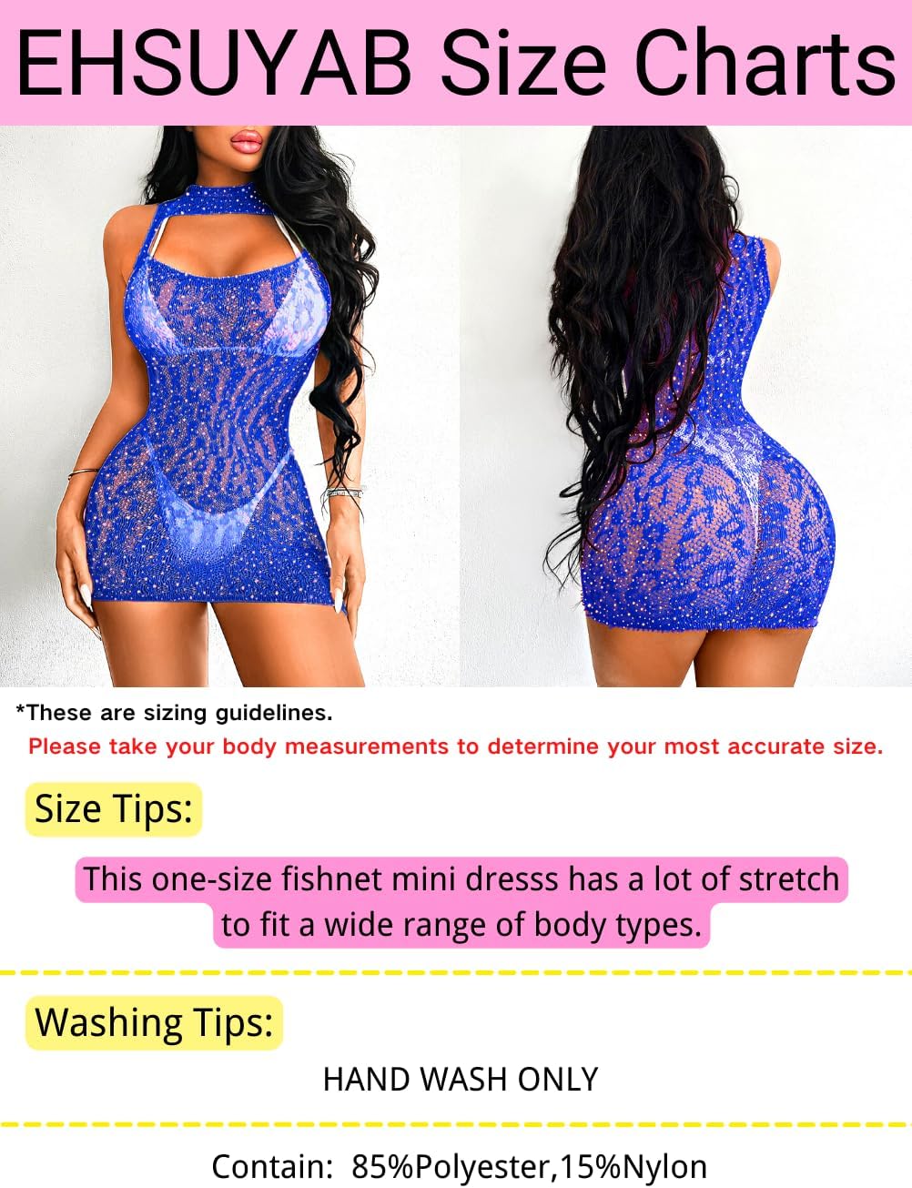 Rave Outfits, Glitter Rhinestone, Fishnet Dress, Exotic Dancewear - Image 7