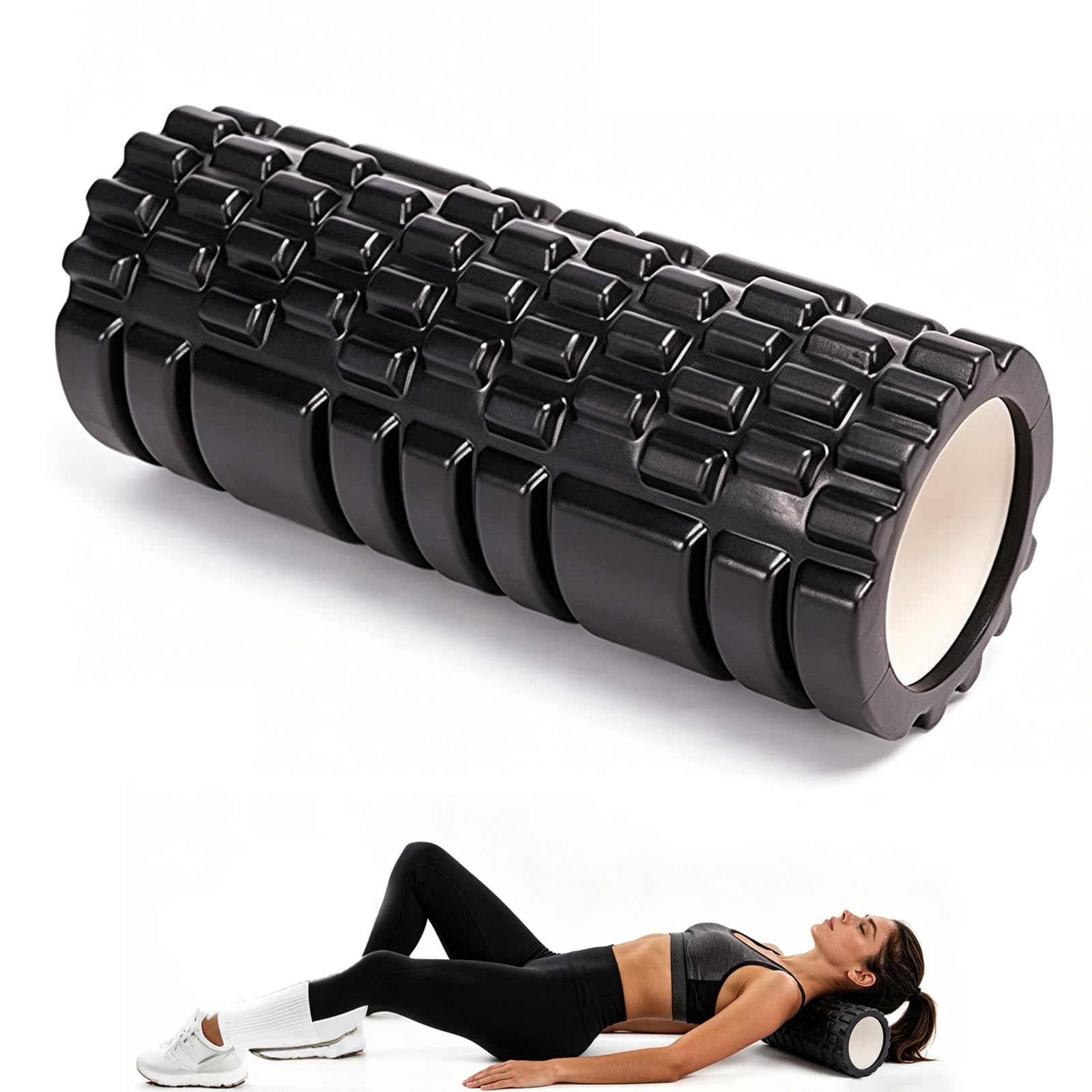 Foam Roller, High Density Deep Tissue Trigger Point Massage Roller for Muscle Soreness Relief, Back Leg Calf Recovery, Yoga Pilates Gym Fitness & Physical Therapy