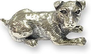Collectable Victorian Style Jack Russell Terrier Dog Figurine 925 Sterling Silver