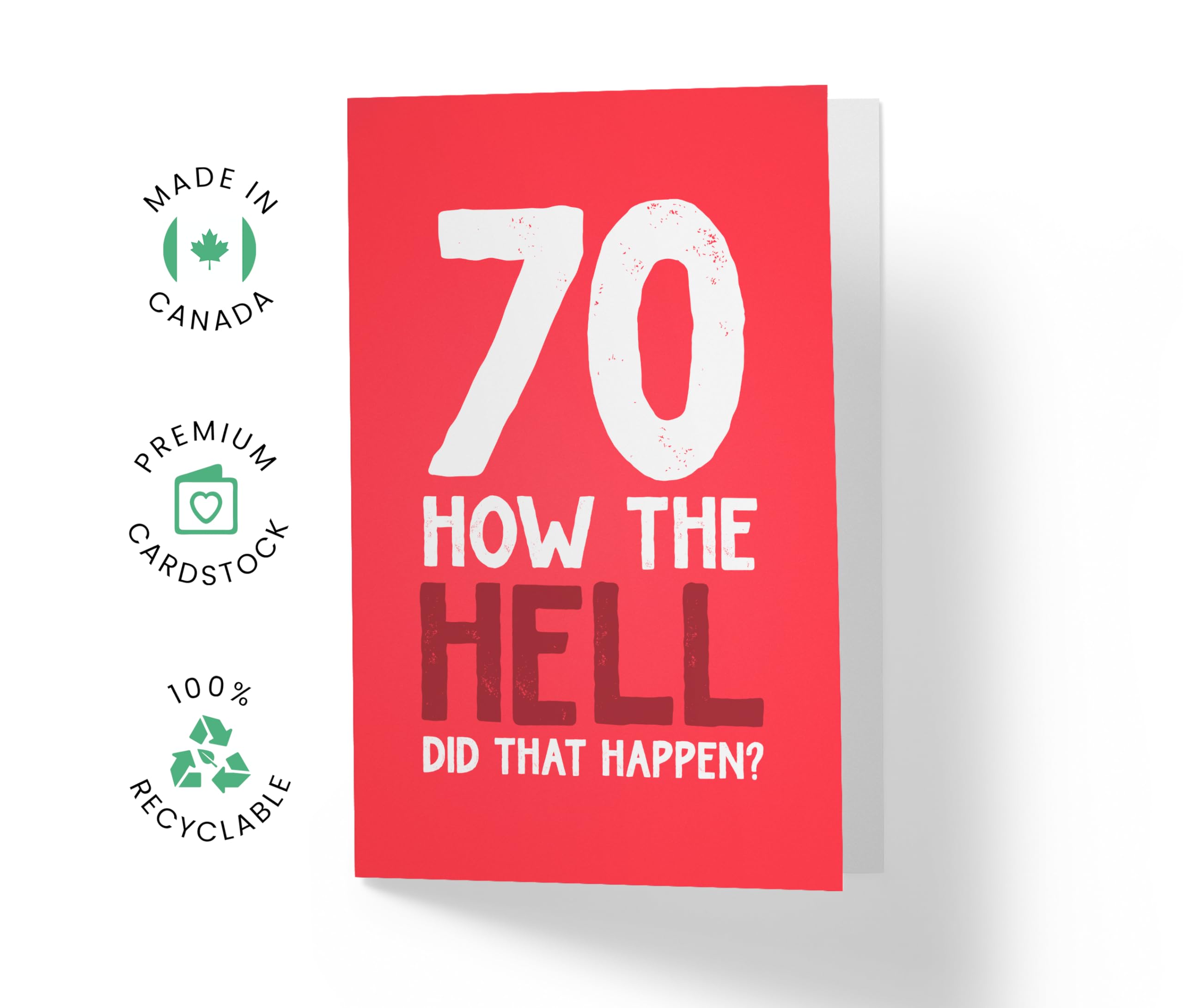 Divertida Tarjeta De Cumpleaños Número 70 Para Hombres Y Mujeres