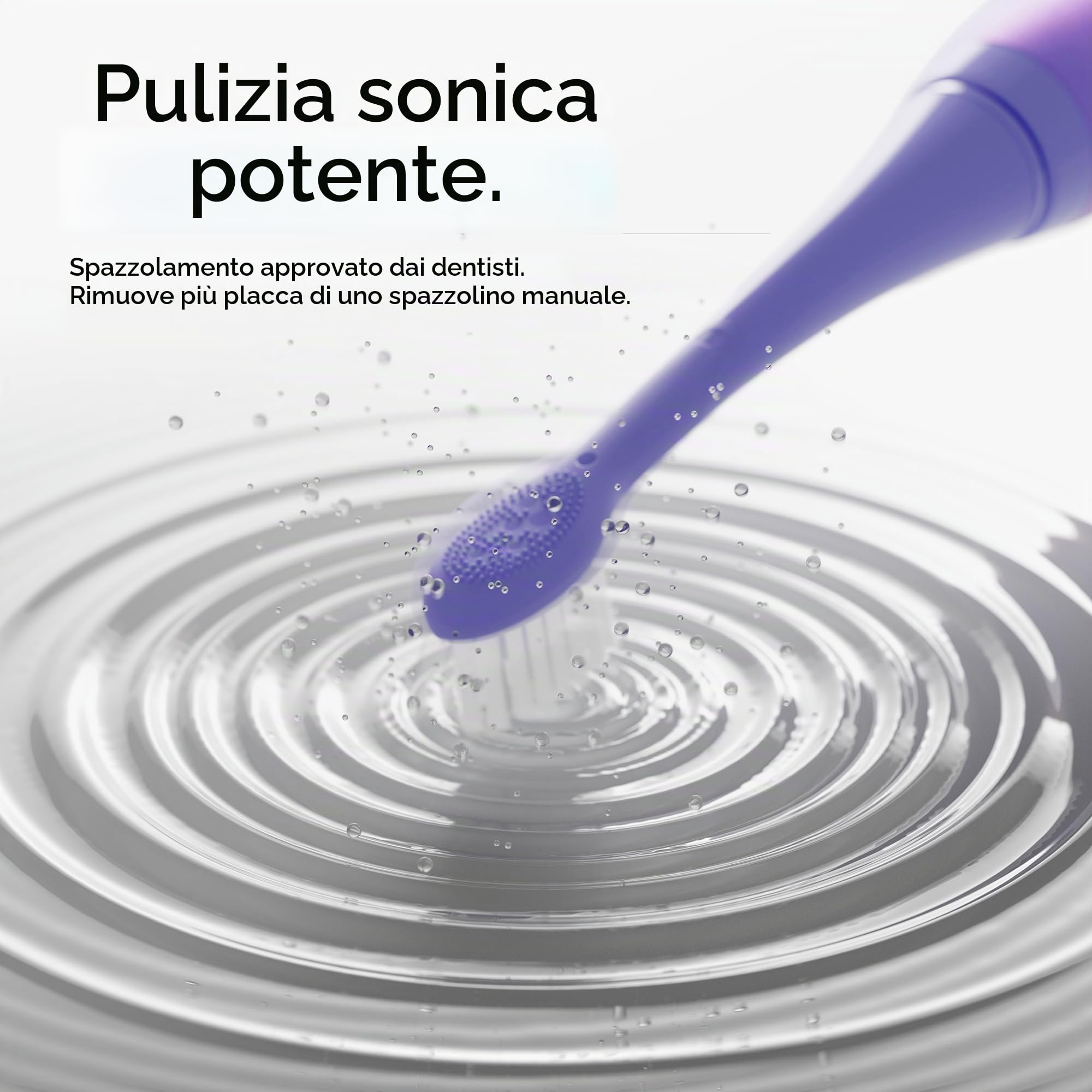 ORDO Sonic+ Spazzolino Elettrico per Adulti, 4 Modalità, Viola Perla | Spazzolino elettrico sonico ricaricabile, 4+ settimane di autonomia, caricatore USB, sbiancamento denti, rimozione placca