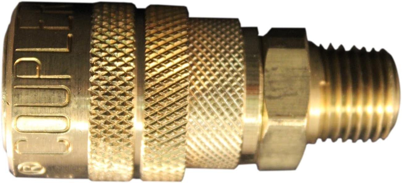 Milton (MK1669-1) 25-Foot Re-Koil Air Hose, M-Style Adjustable Pocket Blow Gun, and M-Style Air Coupler & Plug Kit - 1/4" Flow NPT, (6-Piece)