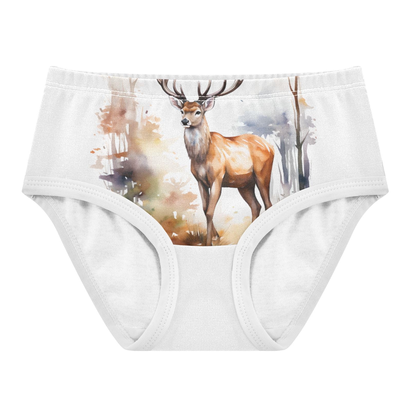 ALAZA Toddler Girls Cotton Hipster Underwear Soft Deer 1 2 Pack 2T