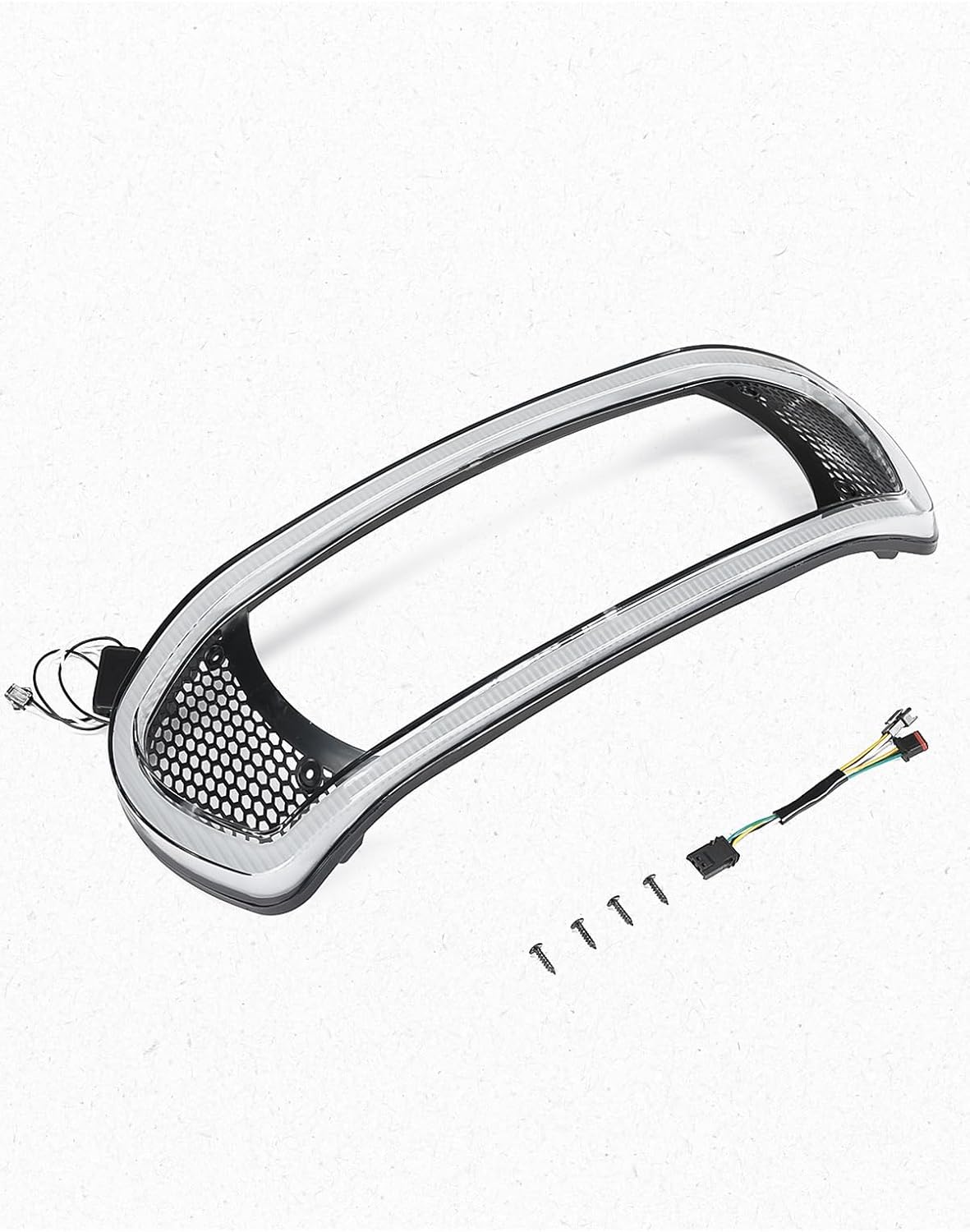 KEMIMOTO Headlight Fairing Vent Trim LED Grille Light Compatible with 2015-2024 Touring Road Glide 2015-2023 CVO Road Glide