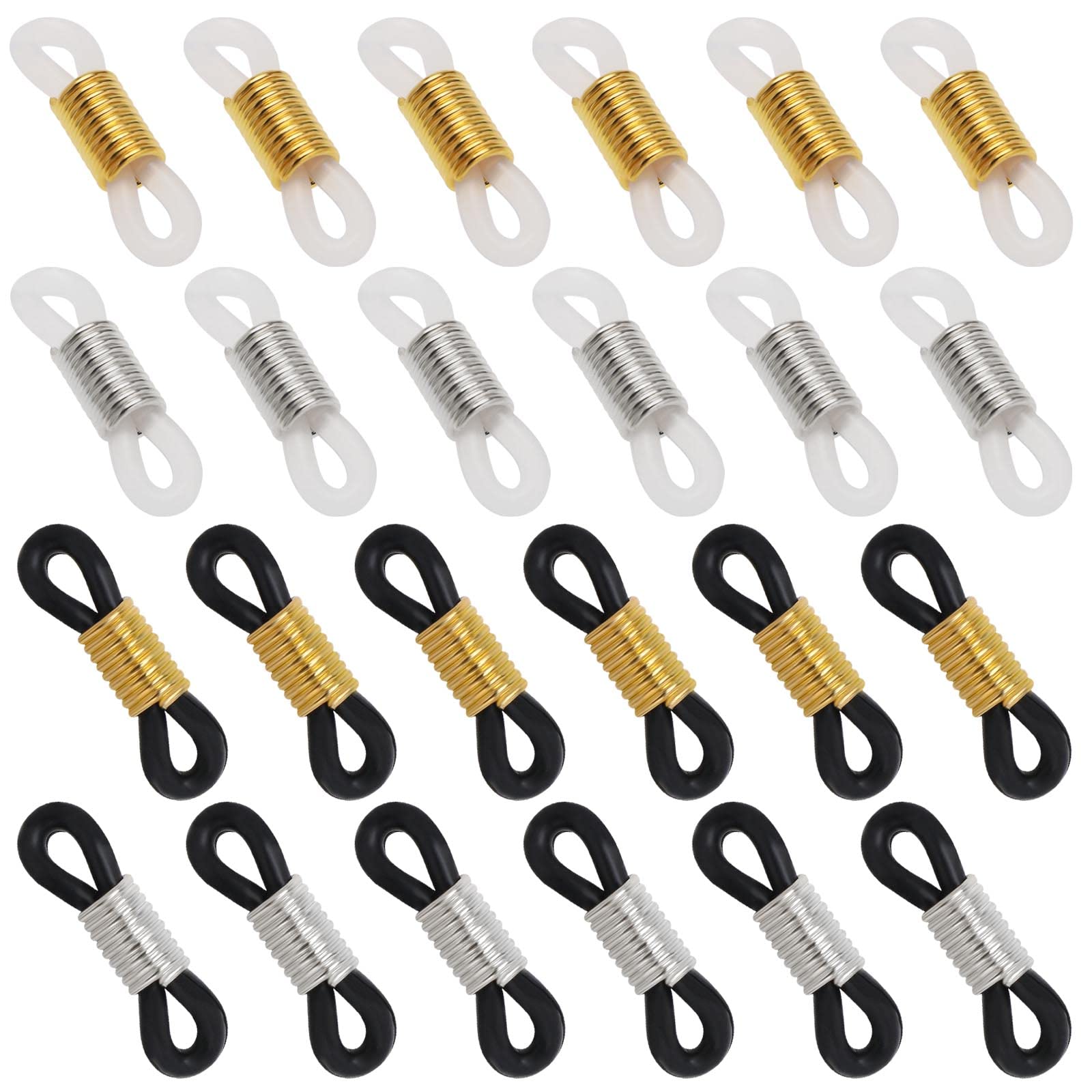 The Lord of the Tools 80Pcs Eyeglass Chain Strap Replacement Adjustable Silicone Eyeglass Chains Ends Adjustable Eyeglasses Chain Connector for Sunglasses Chain Myopia Glasses Chain