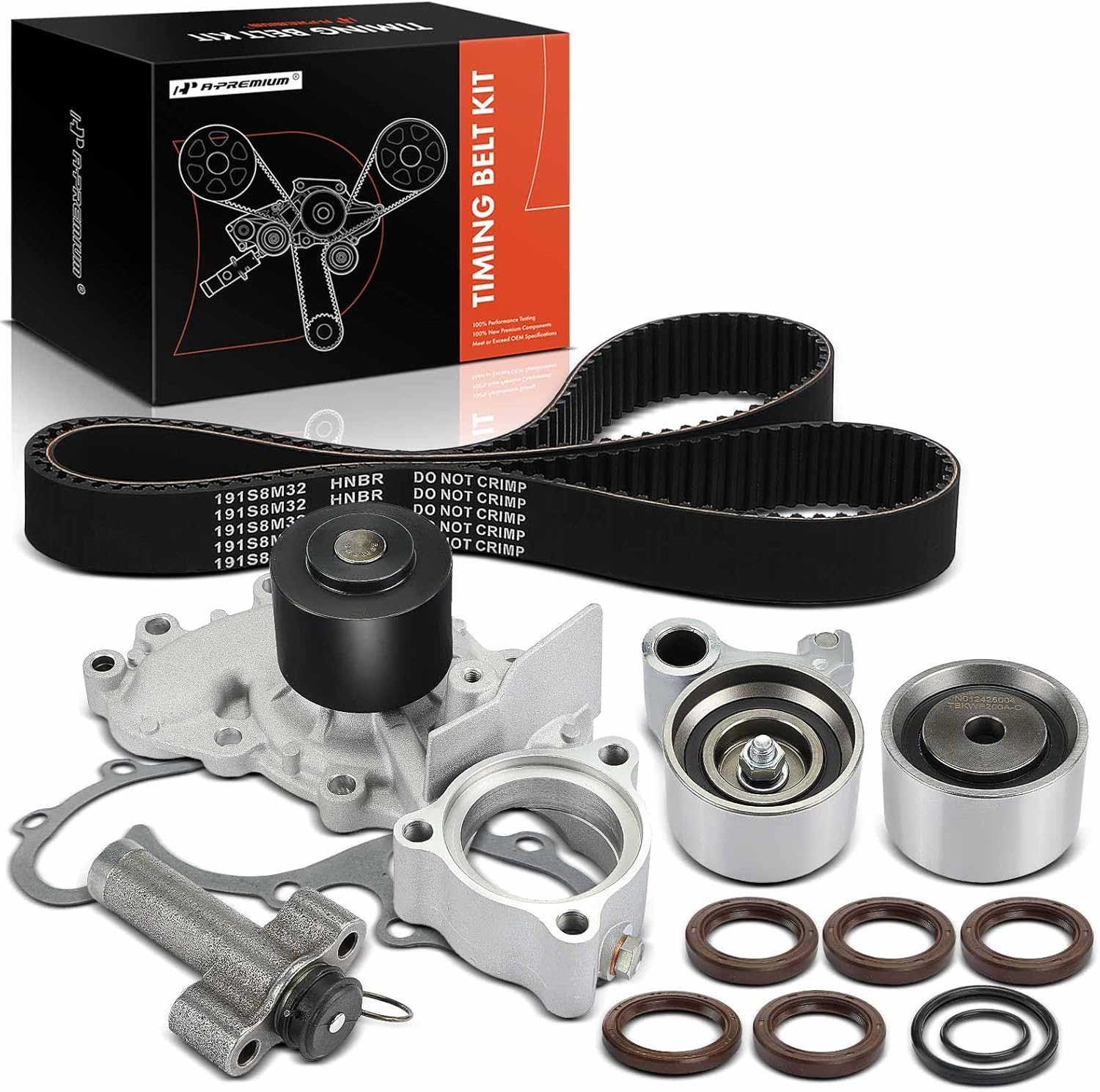 A-Premium Engine Timing Belt Kit with Water Pump Compatible with Toyota & Lexus Cars - Camry, ES300, 1992-1993 - 3.0L