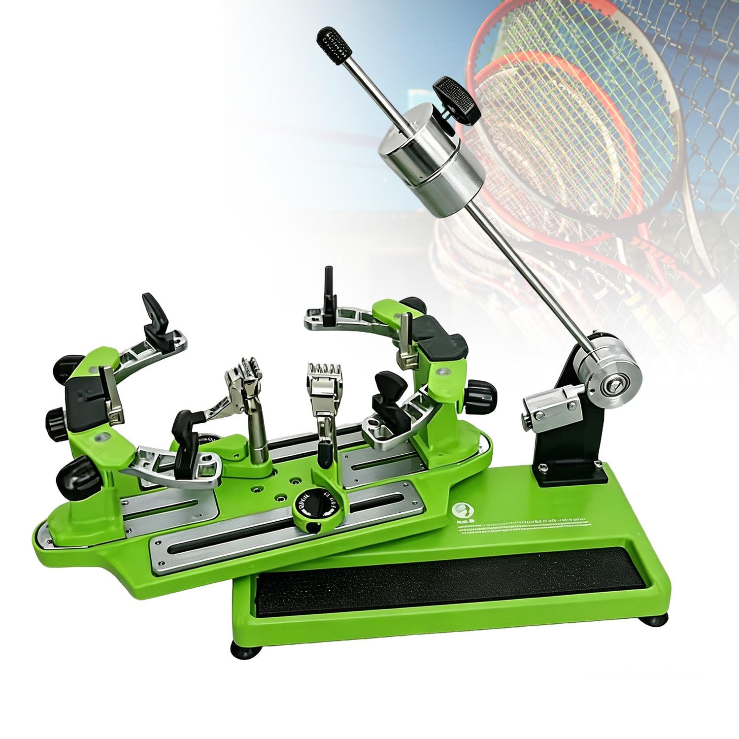 JXYQ Badminton Tennis Racket Stringing Machine with Precise Tension, 6 Point Mounting, 360° Turntable with Separate Brake for Badminton and Tennis Rackets