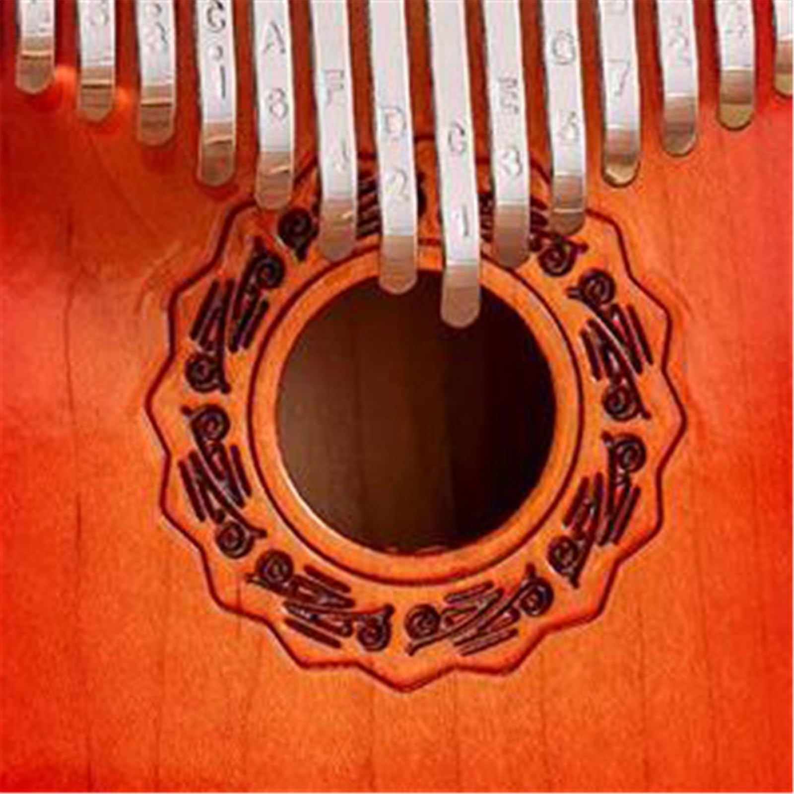 Kalimba portátil Kalimba De Arce Degradado Brillante | Esta kalimba es fácil de llevar.(Red)