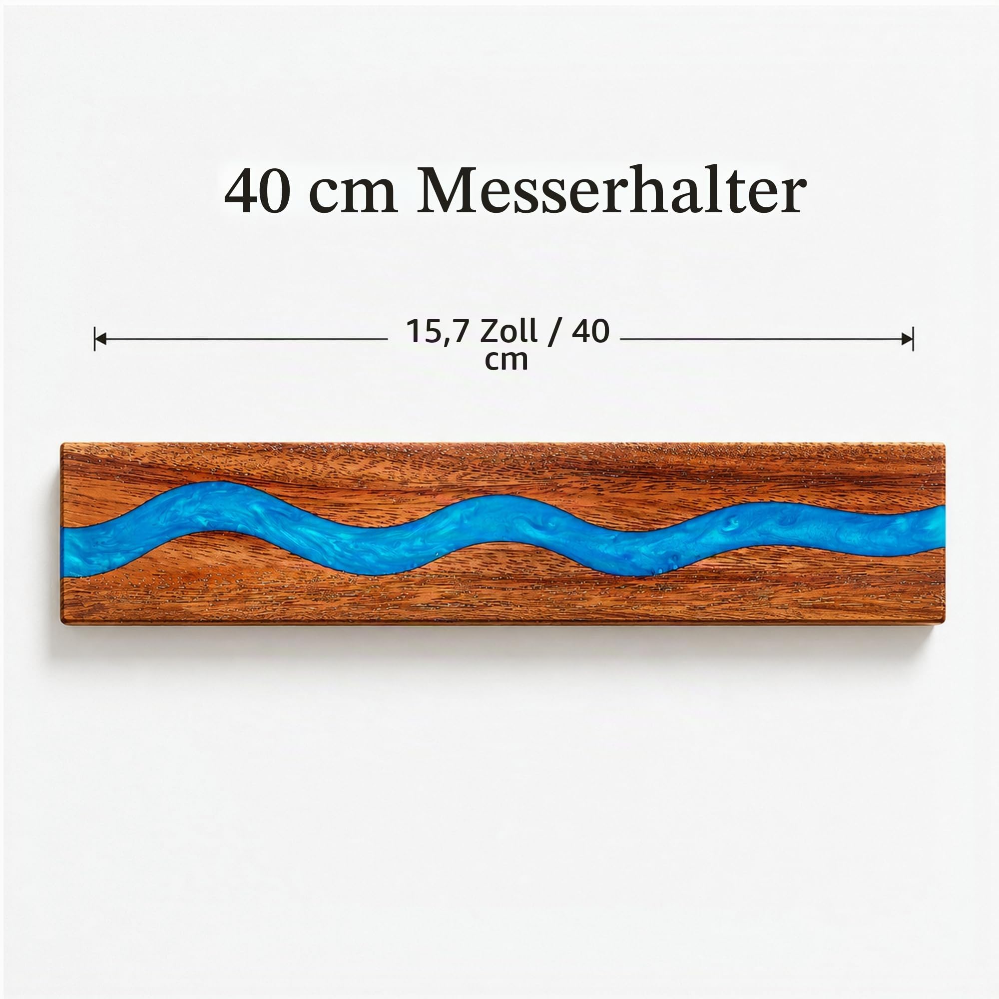 Farmhouse Magnetischer Messerhalter, Wandmontage, Messerhalter in Dunkelbraun und Tiefblau, Messerhalter für Küchenutensilien, Organizer, Werkzeughalter, Mehrzweck-Magnet-Messerregal