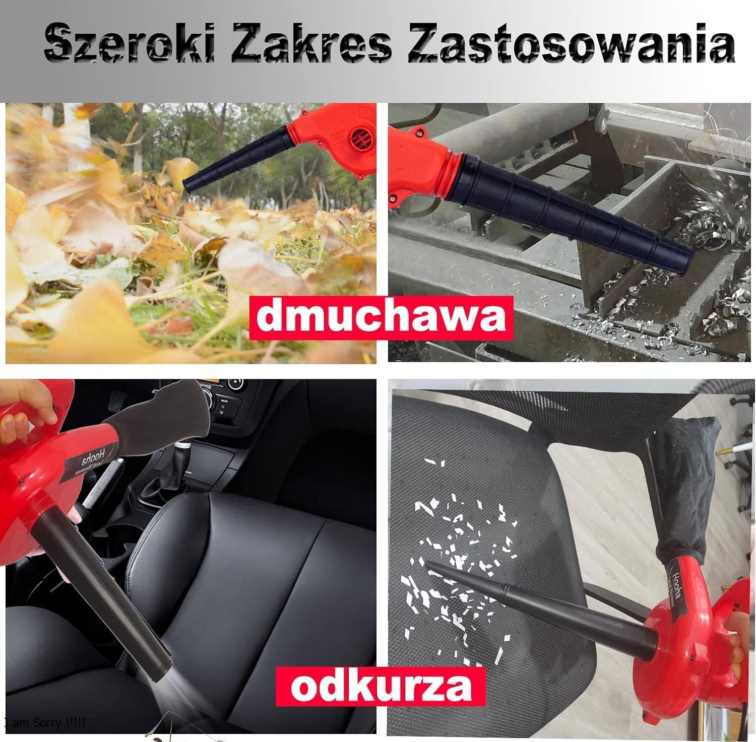 Hooha Aspirapolvere a batteria con caricatore e 1 aspirapolvere da 3000 mAh, 3000 W, 230 km/h, 1,5 kg, regolazione continua del numero di rotazione, per soffiare, aspirare e triturare foglie