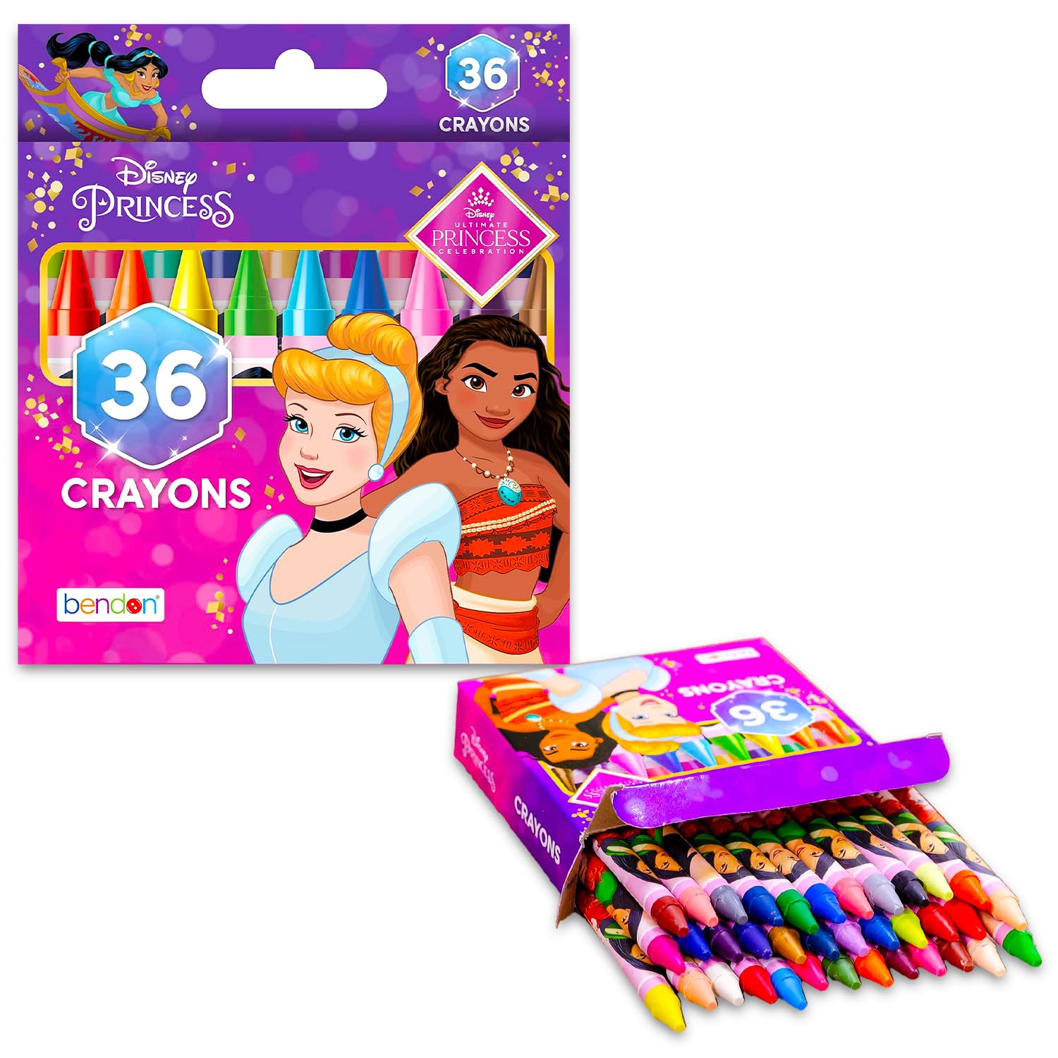 Disney Prinzessin-Malstifte für Kleinkinder im Alter von 1–3 Jahren – Bündel mit 68 Buntstiften für Kleinkinder mit Disney Prinzessinnen für Gastgeschenke, Geschenktüten und mehr | Disney