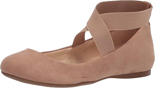 Jessica Simpson Mandayss Women's Pull-On Criss-Cross Ankle Ballet Flats Shoes