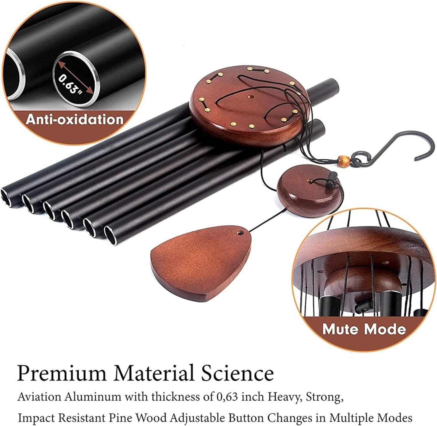 Military Memorial Wind Chime Personalized - Sympathy Wind Chime for Soldiers in Navy, Air Force, Army, Coast Guard - Custom Wind Chime for Dad Mom Family on Memorial Day, Father Day