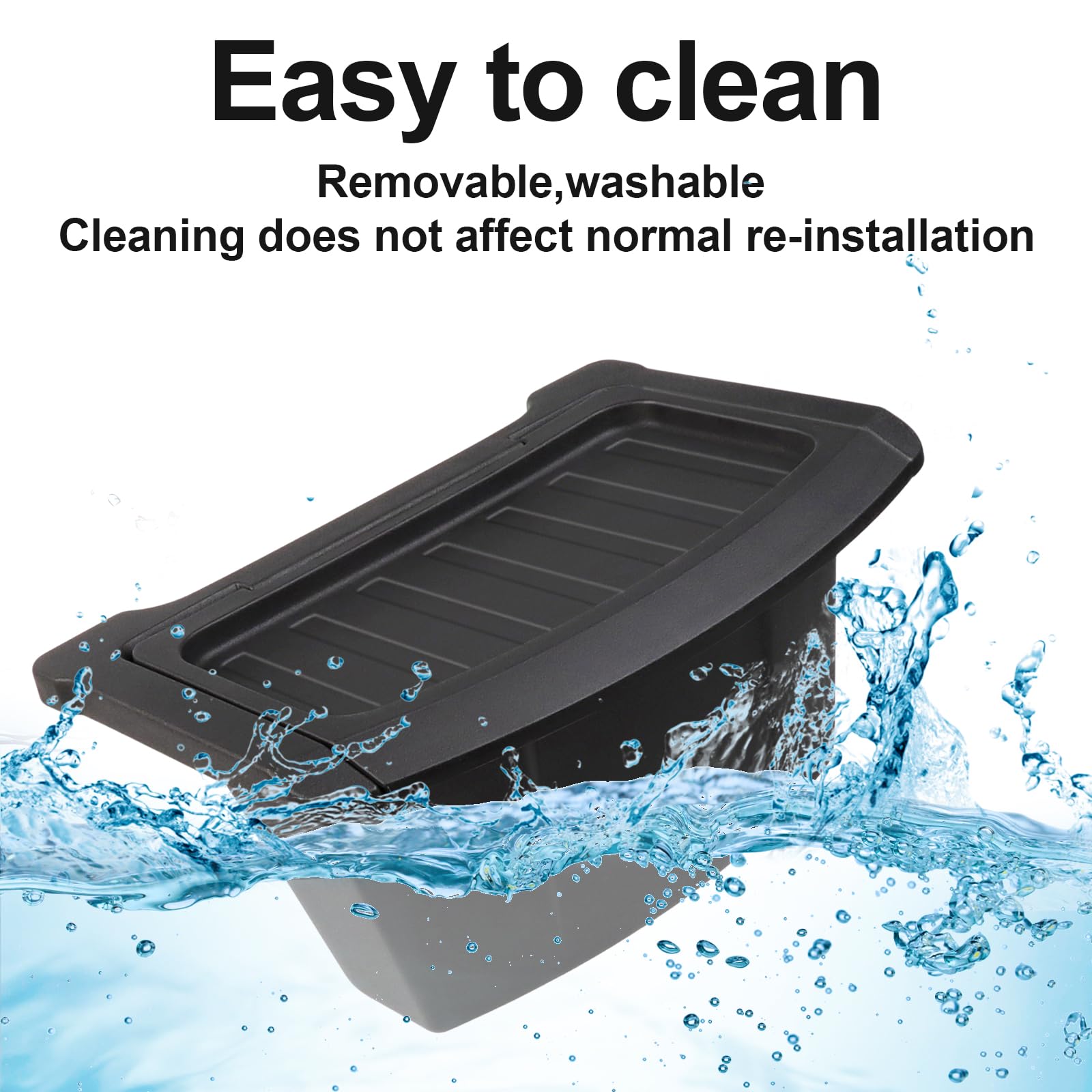 Caja de almacenamiento organizadora de consola trasera para Tesla Model Y Basurero 2025 2026 Modelo Y Juniper, accesorios debajo del asiento, cubo de basura con tapa antideslizante, asiento trasero