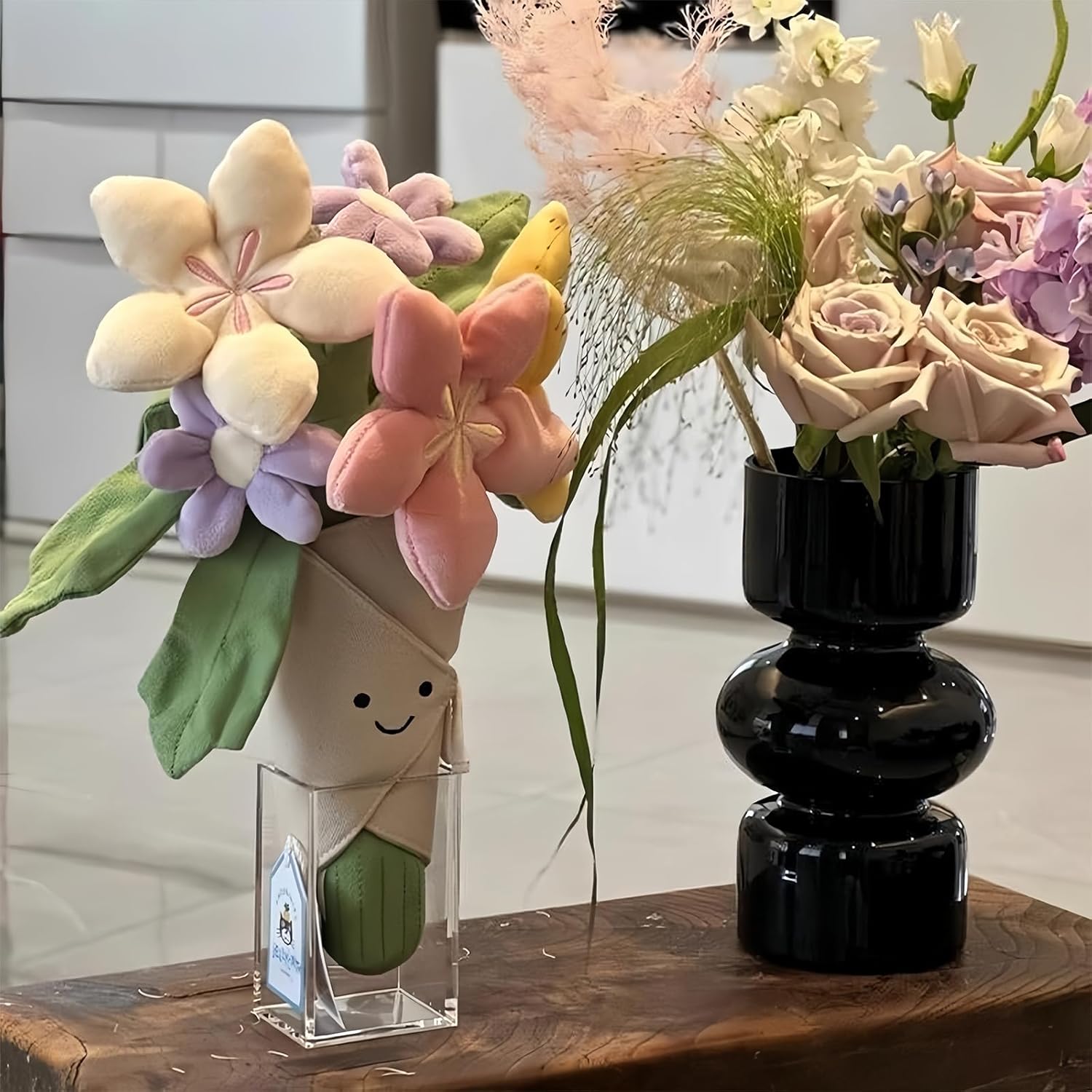 Cute Flower Plush Doll Stuffed Plant Plushie ，Decor Home Andbedroom Sweet Gifts for ，Cute Kawaii Gift for Valentines Day, Birthdays, Graduation, Wife, Girlfriend ，Mom for Boys and Girls