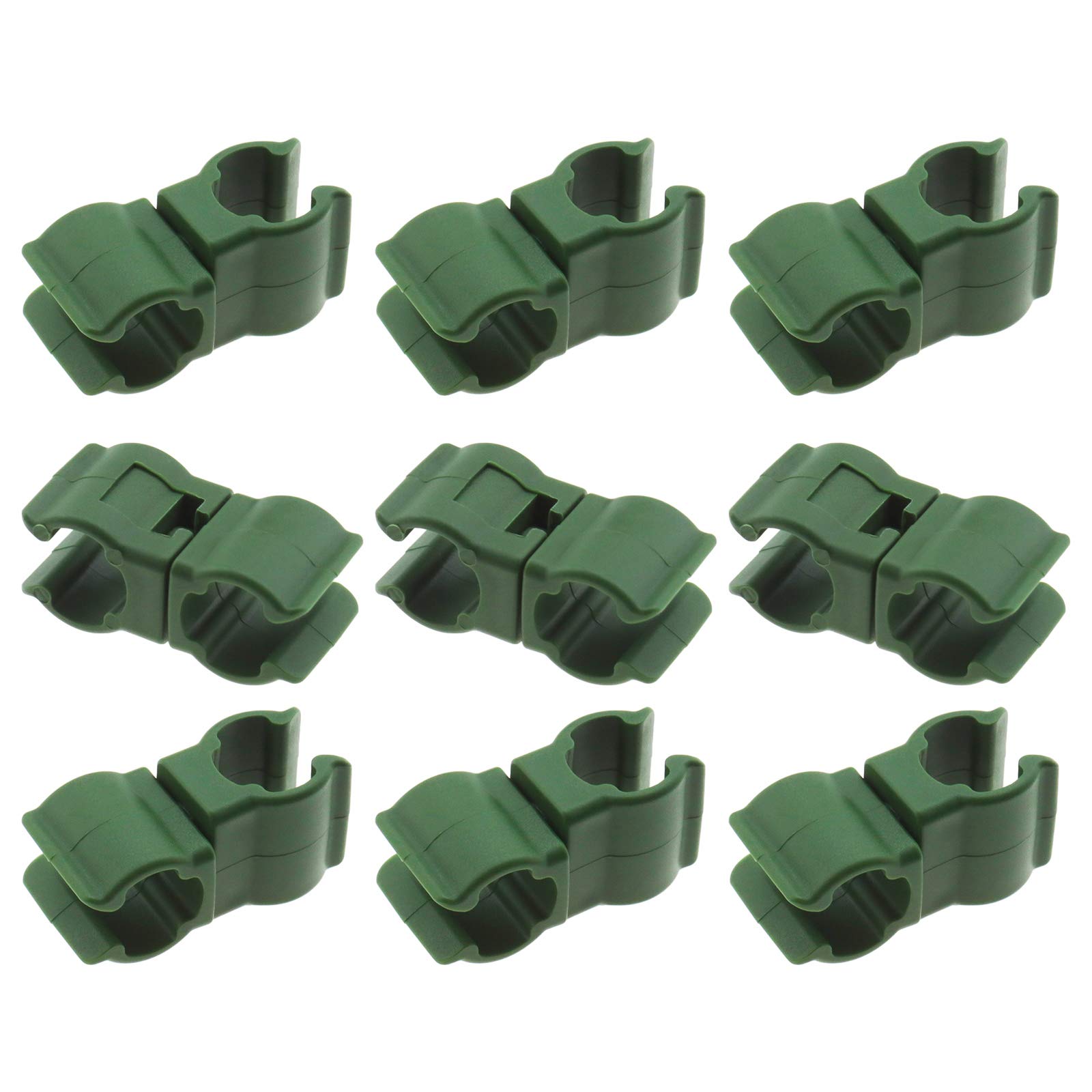 70 Connettori Regolabili Per Traliccio Da Giardino - Clip Di Collegamento In Plastica PP Per Piante Rampicanti, Pomodori E Viti - Set Da 70 Pezzi (Nero/Verde)