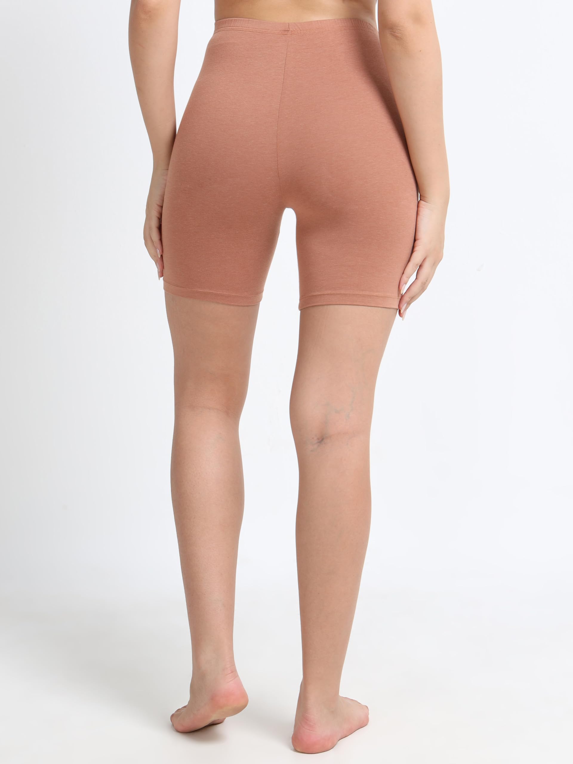 Lavos Women Under Dress Sports Cycling Shorts, Bamboo Cotton Activewear Yoga Gym Workout Anti-Bacterial Uniform, Elastic Mid Waist Shorties Tights for Women's (Size-L) 1