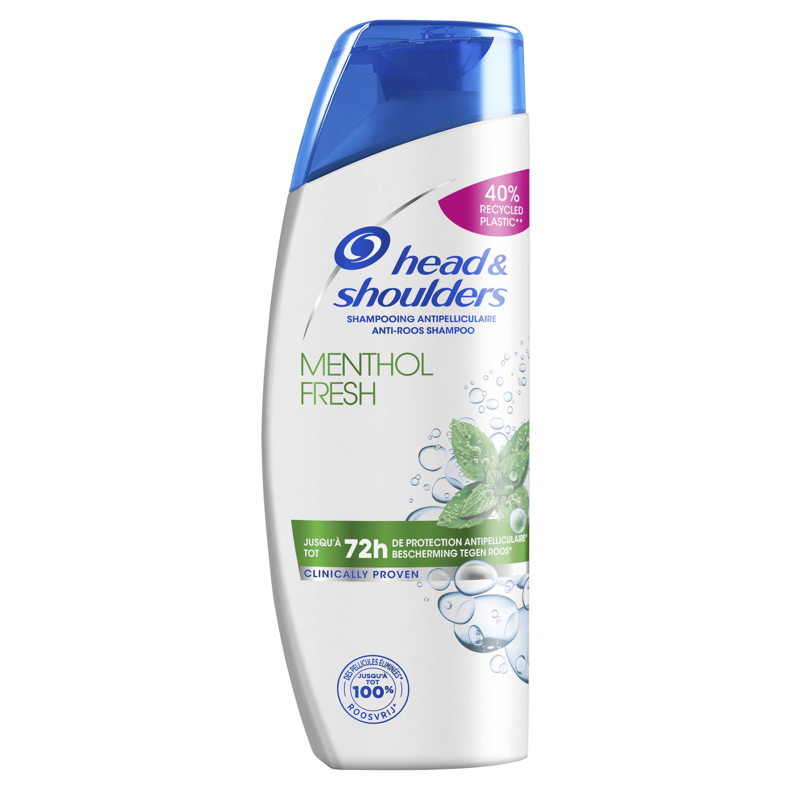 Head & Shoulders, Menthol Fresh Shampoing Antipelliculaire, Nettoie profondément les Cheveux et le Cuir Chevelu, Sensation de Fraîcheur Mentholée, Lot de 6x285 ml