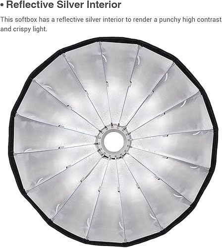Miniatura 4 de GODOX QR-P90 - Caja de luz parabólica de 35.4 pulgadas35.4 in, cajas suaves de montaje Bowens, caja de luz parabólica de liberación rápida, con