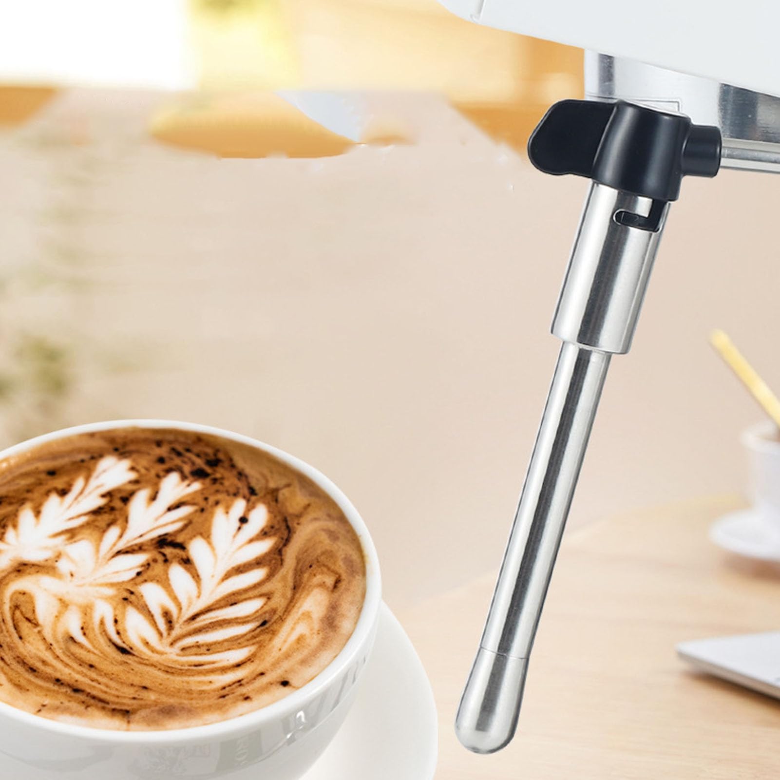 Ugello Beccuccio Vapore caffè in Acciaio Inox, Montalatte, Punta Bacchetta Vapore 3 Once, Ricambio per EC685, con Installazione Semplice, Senza Attrezzi