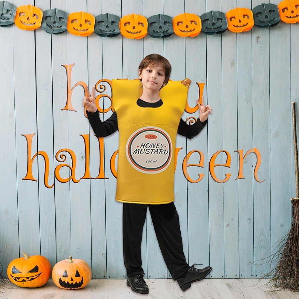 Zabawny kostium z sosem musztardowym ATO na Halloween, ubrania do odgrywania ról, kostium cosplay dla chłopca dziewczynki