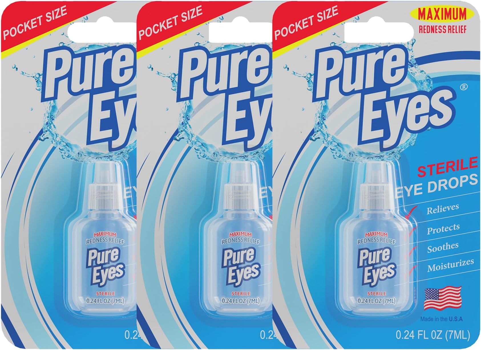 Pure Eyes Red Eyes Drops Redness Relief Lubricating Eye