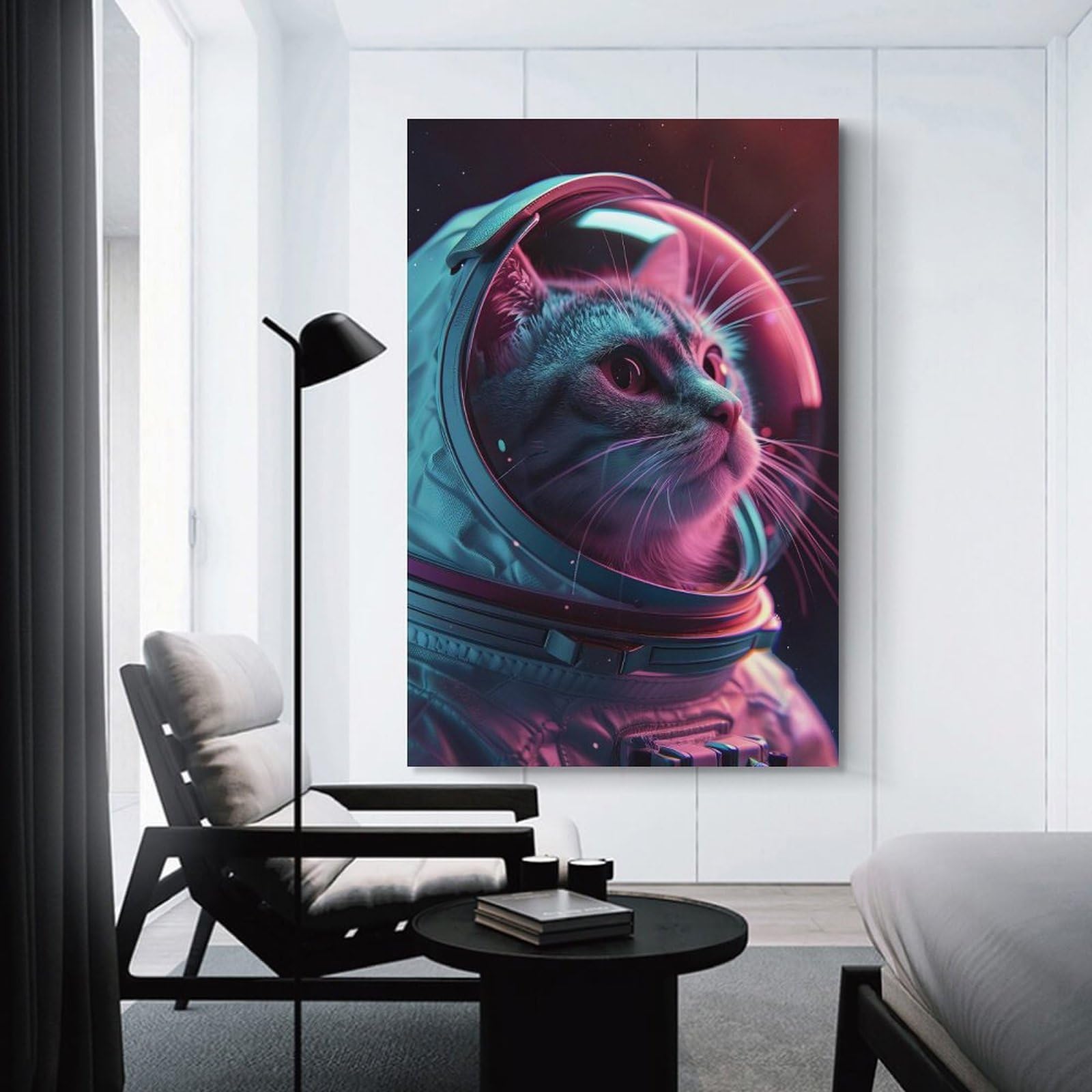 Junmoney Scottish Fold Home Decor Wall Art 20x30inch(50x75cm), for Art Walls, Layered Displays Or Homes, A Versatile Canvas Print for Layering