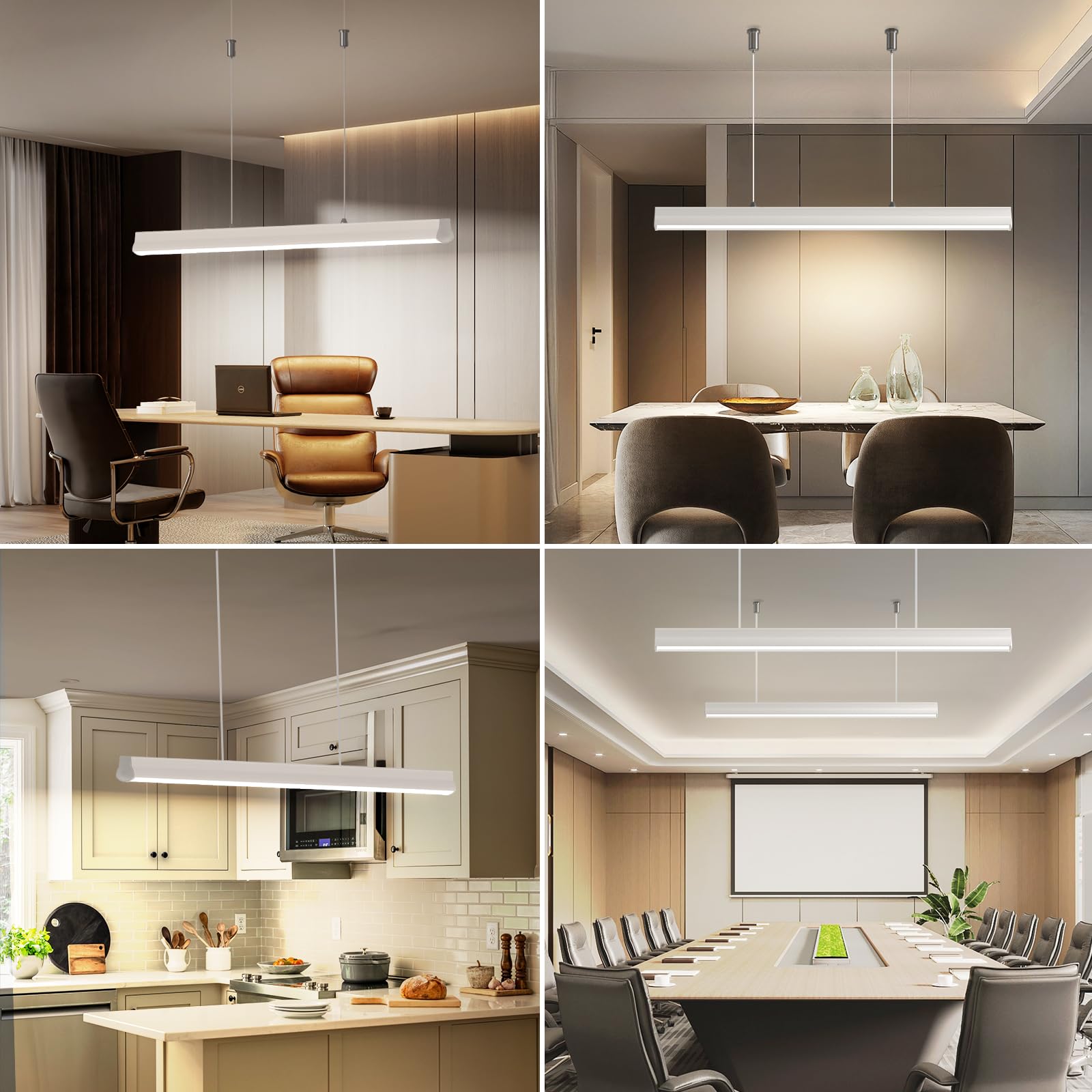OOWOLF Lampada a Sospensione LED con Telecomando, Dimmerabile 3000K-6000K, 120 cm Funzione Memoria, Altezza Regolabile – Ideale per Tavolo da Pranzo, Ufficio e Soggiorno