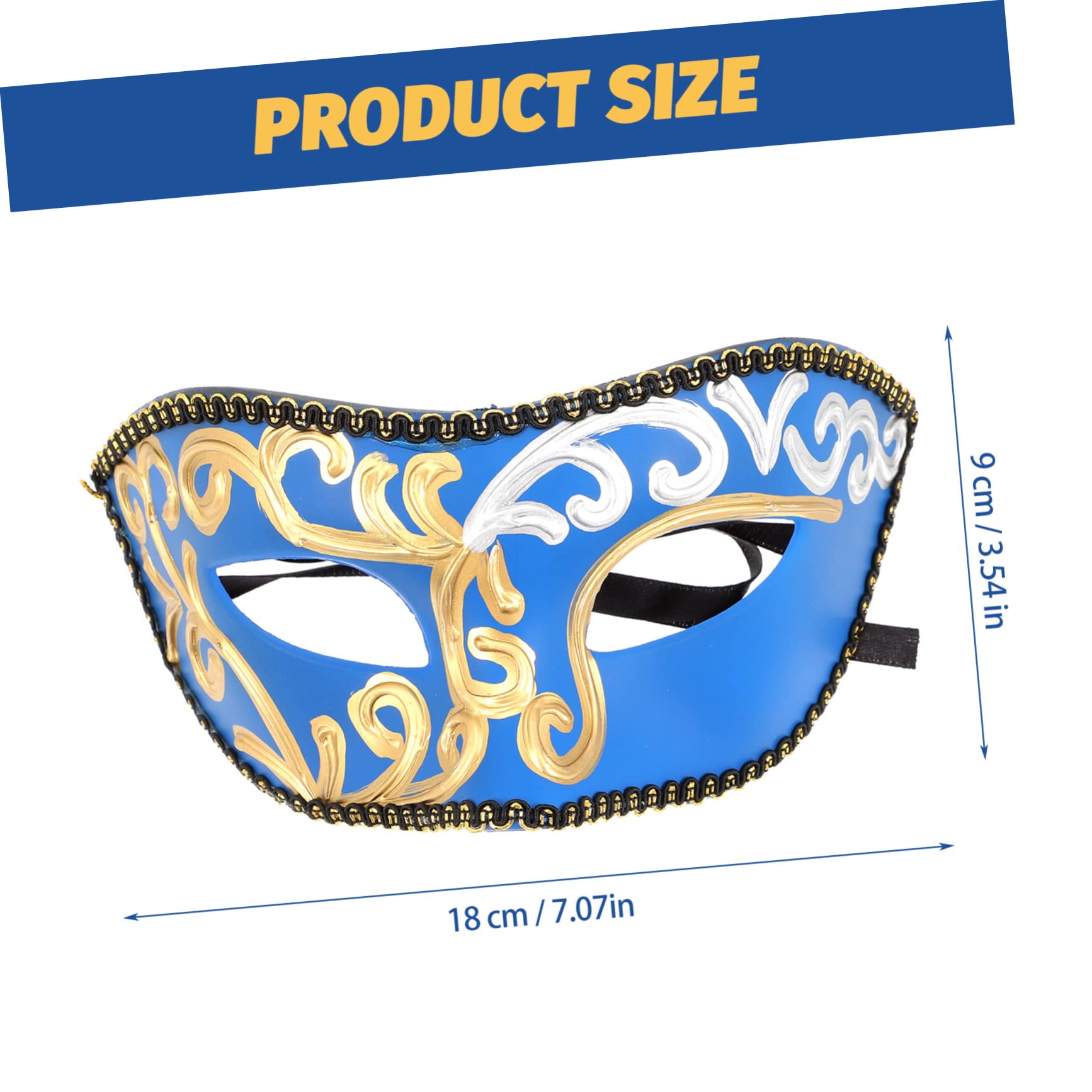 WHAMVOX Halloween Mask Men Half Face Mask for Masquerade Ball Decorative Mask Prop Dancing Party