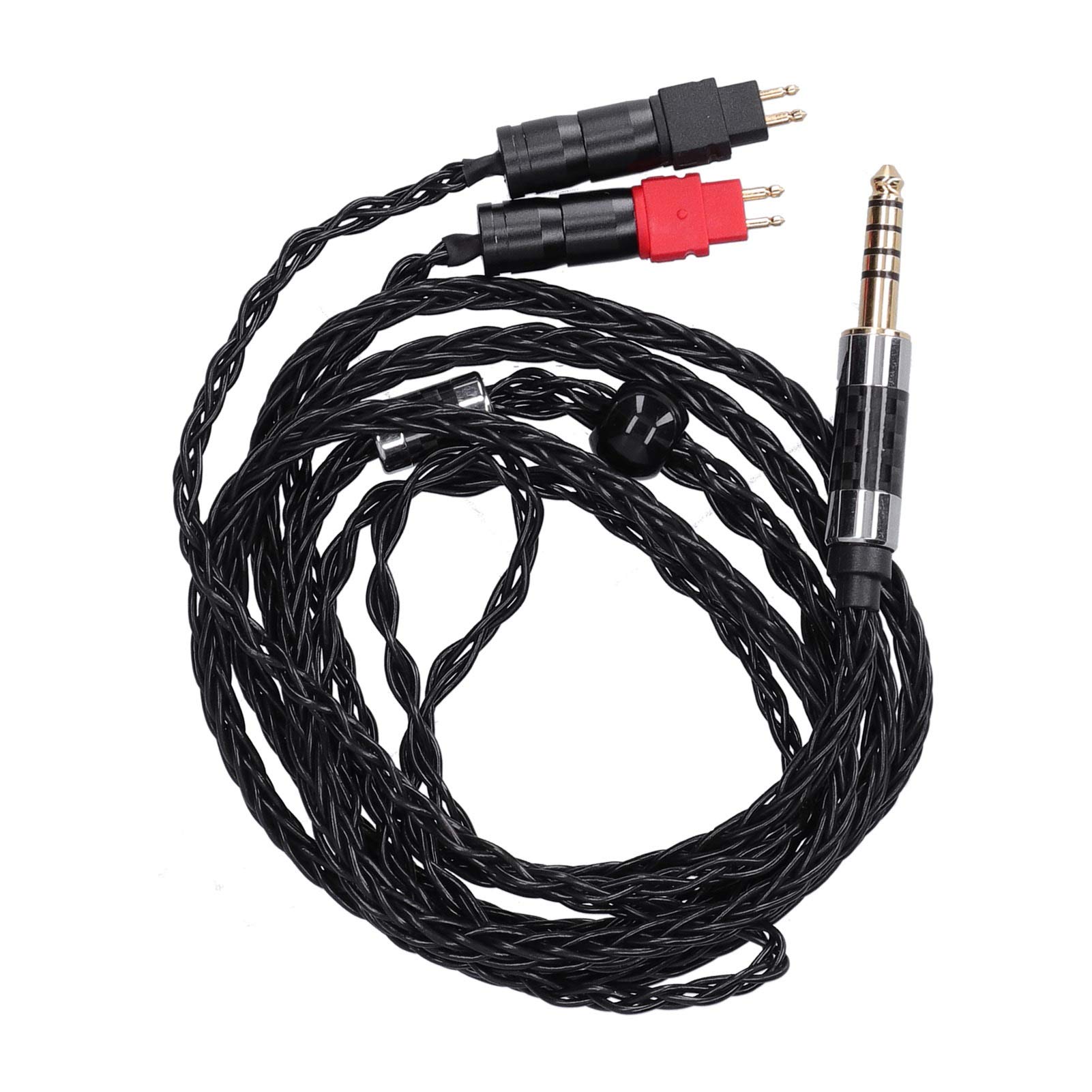 ASHATA Ersatzkabel für, 8-adriges Symmetrisches OCC-Doppelkabel-OCC-Audiokabel für HD600 HD580(4,4 MM)