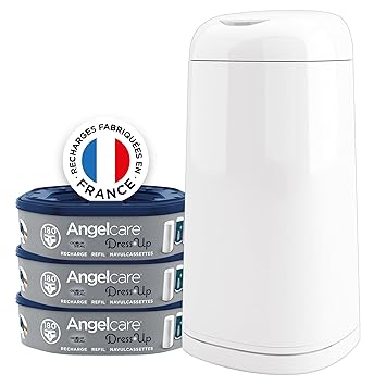 Angelcare Windeleimer + 3 Nachfüllpackungen, geruchshemmend