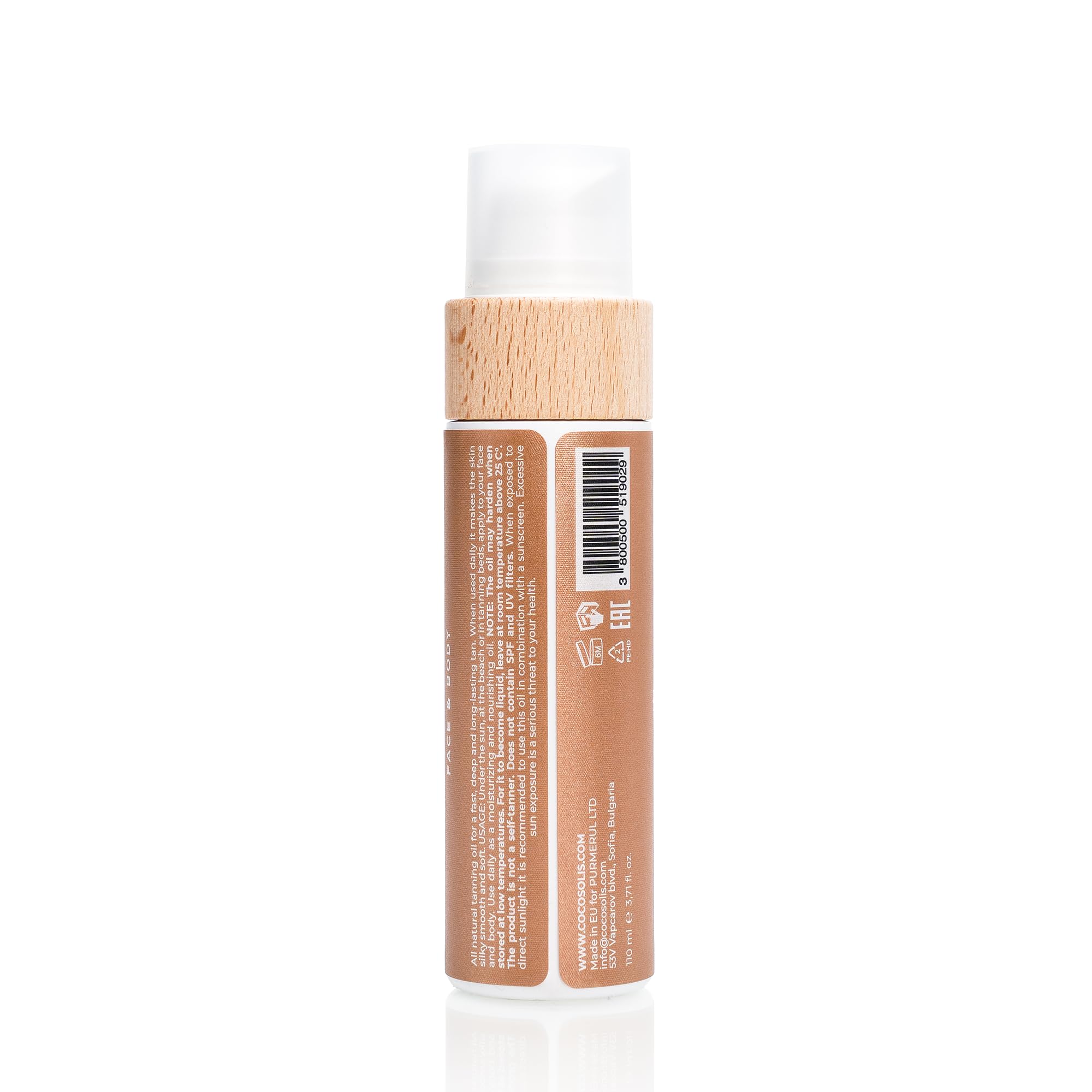 COCOSOLIS Aloha - Acelerador de Bronceado con Vitamina E, Loción Bio Oil para un bronceado natural – Bronceadores Solares choco - Seis aceites naturales para una piel radiante - 110 ml