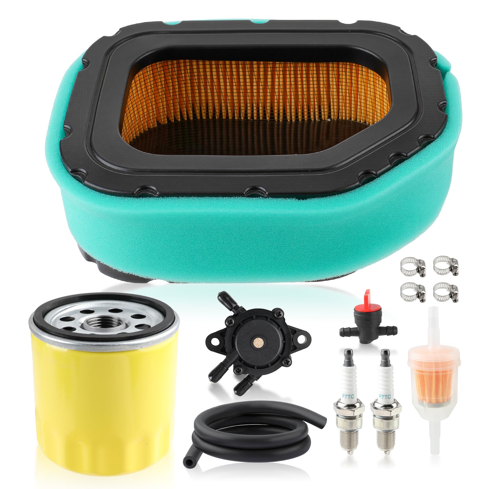 GoaMotors Air Filter Fuel pump Lawn Mower Tune up Kit for Kohler Courage Twin Cylinder 20-27 HP Engine SV710 SV715 SV720 SV730 SV735 SV810 SV820 SV840