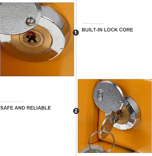 Miniatura 3 de Garneck Bolardo de estacionamiento para estacionamiento, hierro de tráfico, barra de tubo con cerradura, postes de protección de estacionamiento