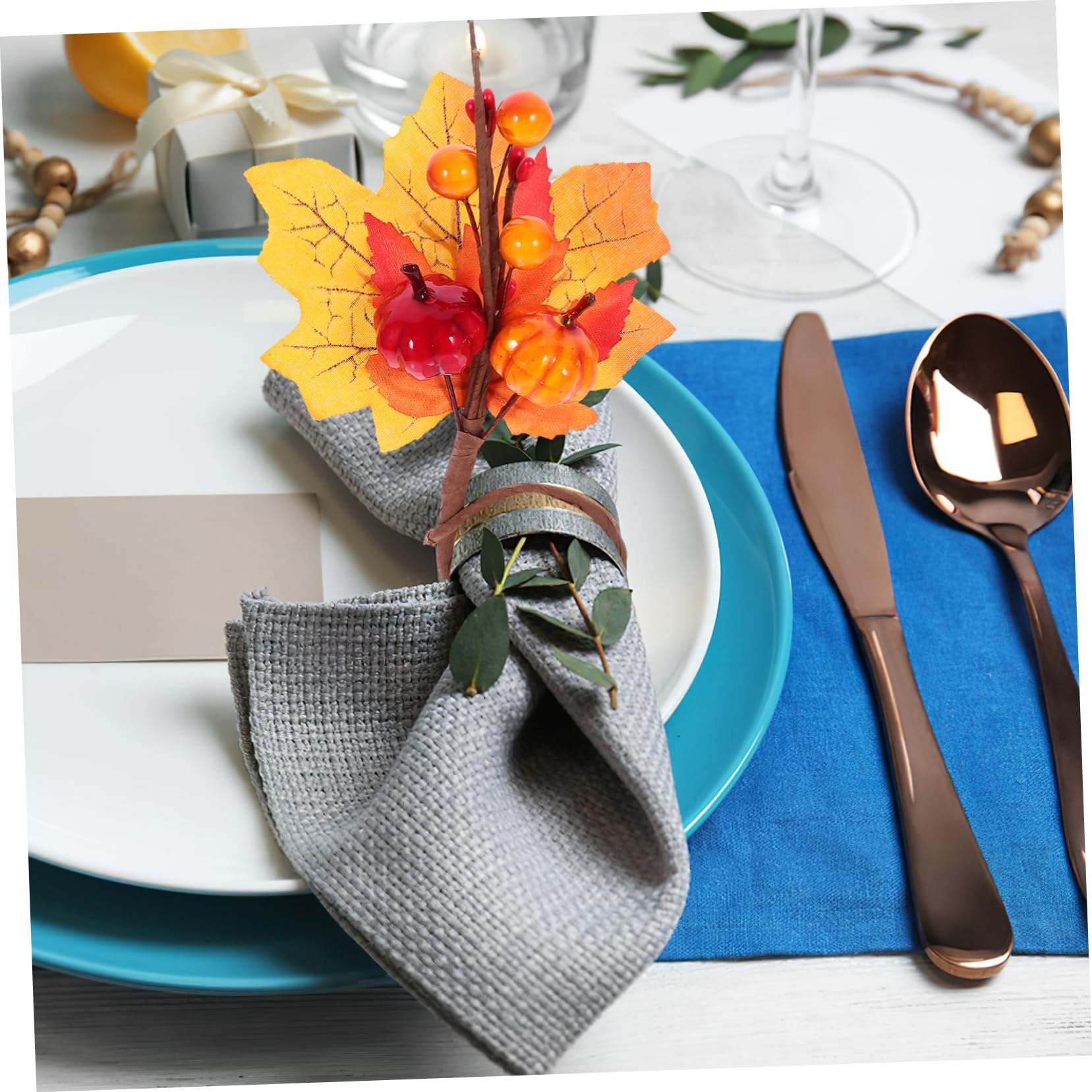 Alipis 60stücke Teiliges Napkin- Mit Kunst-Maple-Design Für Herbstliche Tischdekoration Bei Festen Und Familienfeiern