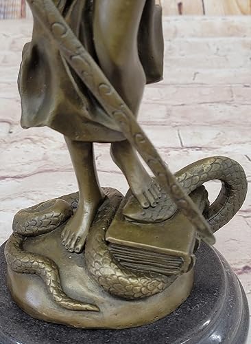 Miniatura 6 de Think Bronze - Estatua de justicia ciega grande de 14 pulgadas, diseño de abogados, decoración desnuda de 14 pulgadas