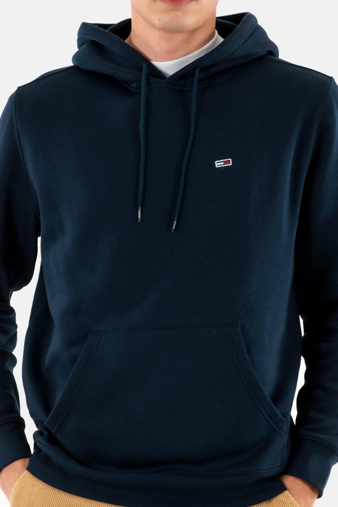 Tommy Jeans Męska bluza z kapturem TJM REG S FLAG DM0DM20742C1G005, niebieska (Dark Night Navy), XL, Niebieski (Dark Night Navy), XL