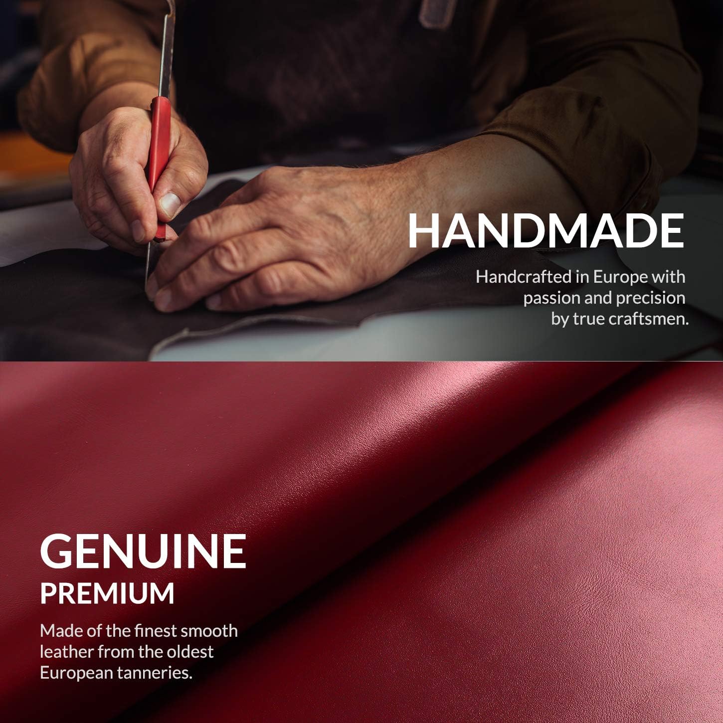 SURAZO Leather Case for Samsung Galaxy S25 Case with Camera Protection - Genuine Leather Back Mobile Phone Case [Card Slot] [Keyring] Shockproof Genuine Leather Protective Leather Case (Red)