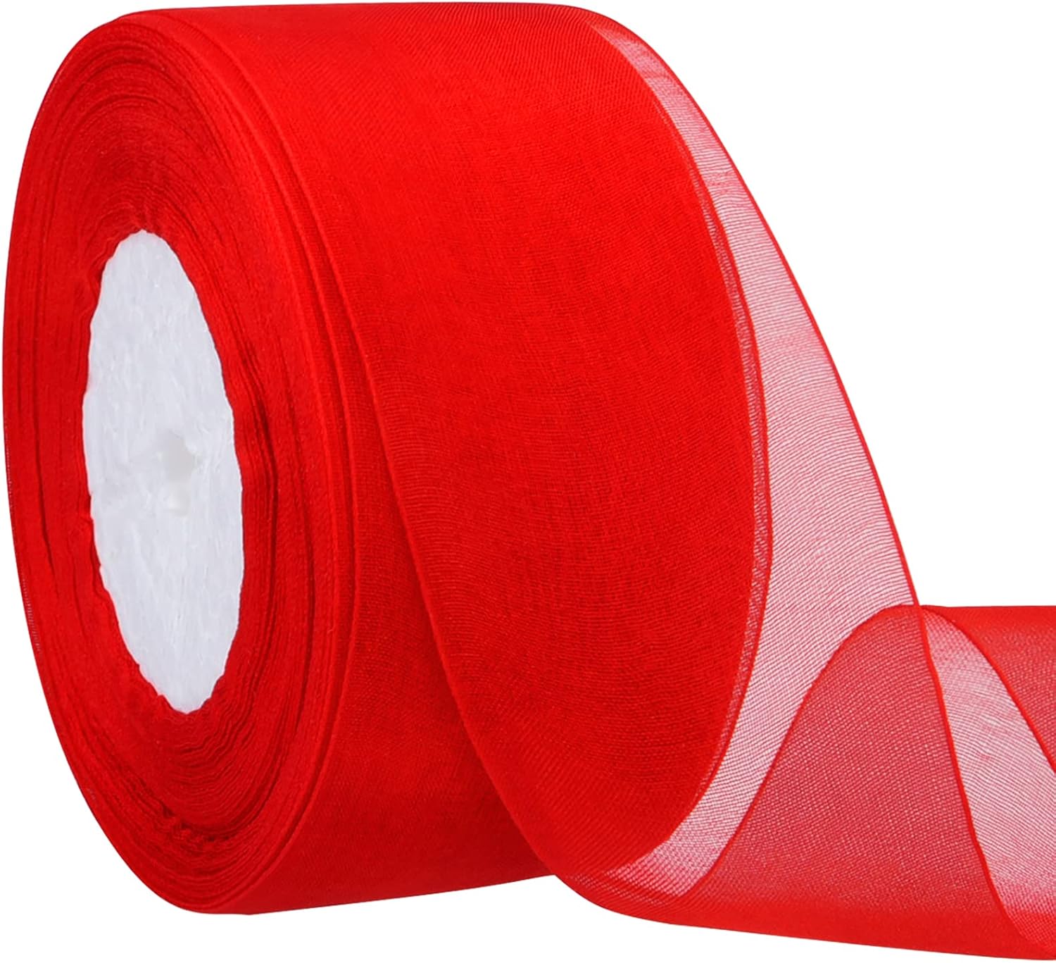 Amazon.com: Hapeper 2 Inch Sheer Organza Chiffon Ribbon for Bouquet ...