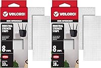 Vista 8 de VELCRO Brand Sujetadores resistentes, tiras de 4 x 2 pulgadas con adhesivo, 8 juegos, soporta 10 libras, cinta adhesiva de fuerza industrial negra