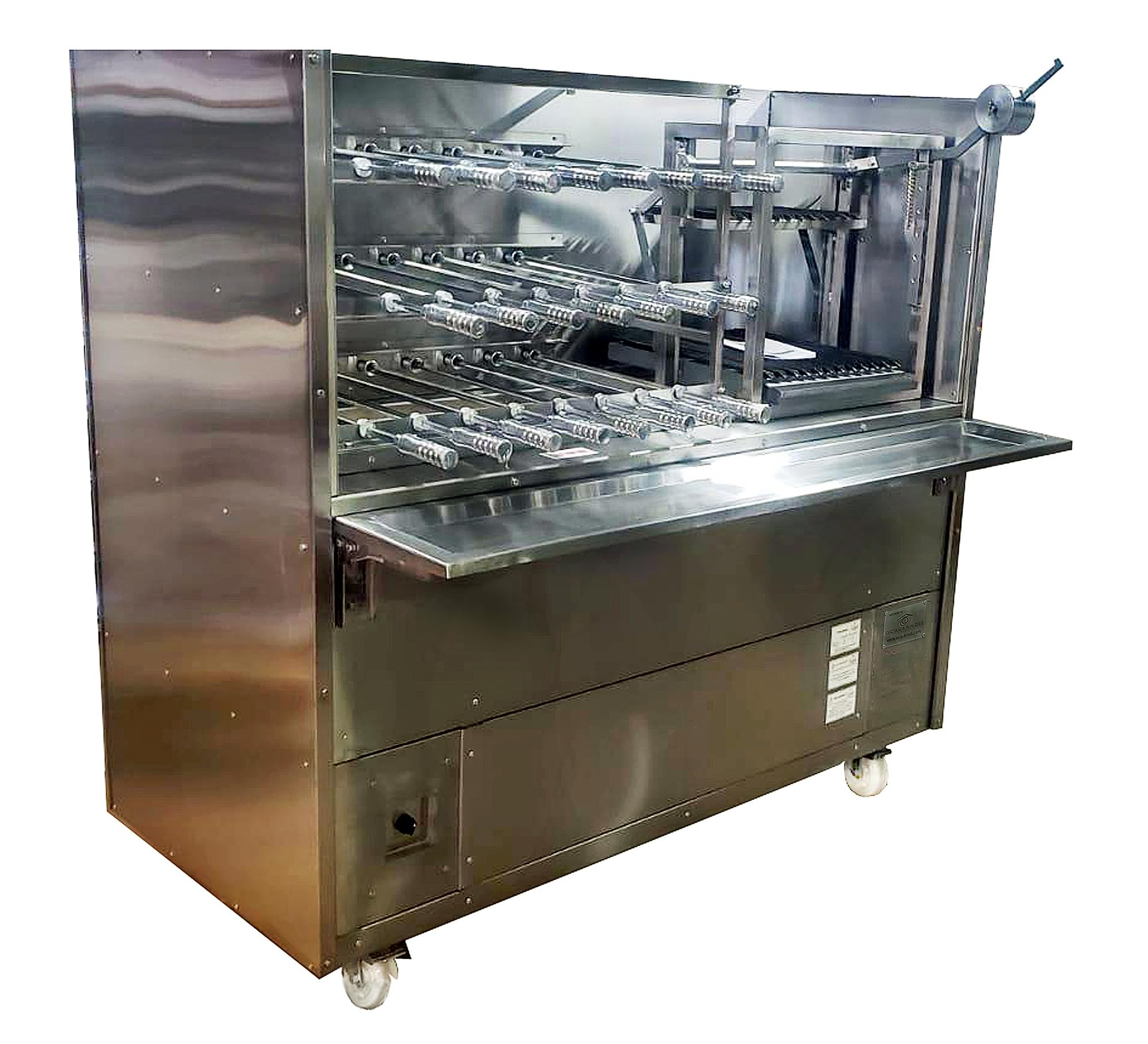 Brazilian Charcoal Grill for BBQ - 23 Skewers & Double Griddles - NSF Certified - Professional Grade