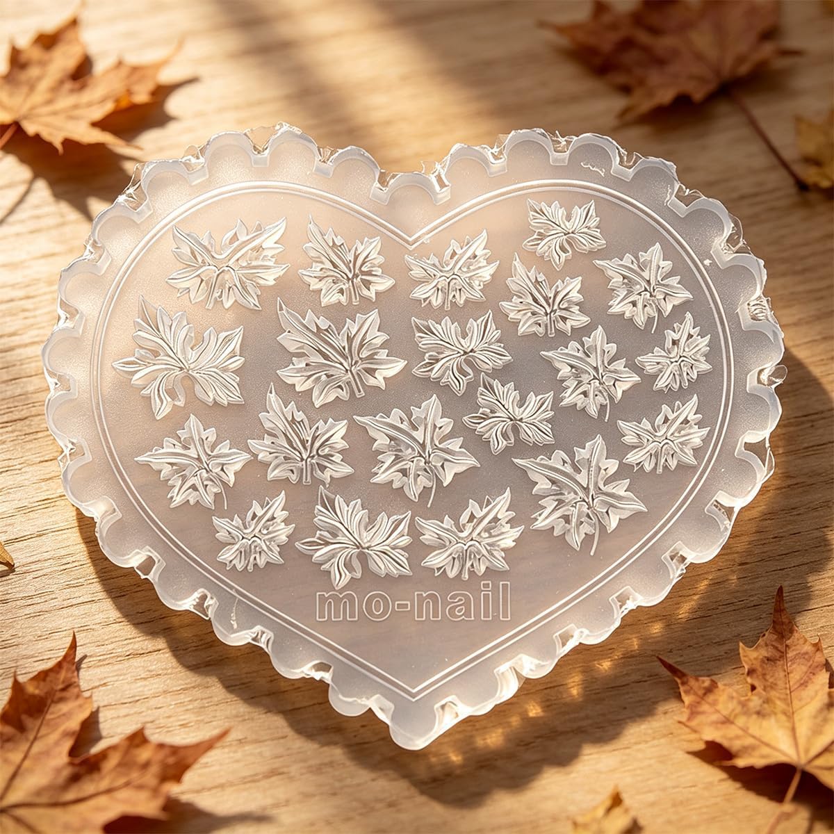 2Pcs 3D Maple Leaf Nail Art Molds Silicone Molds Epoxy Charms for Nails Carving Template, for Thanksgiving DIY Nails Decor Tool