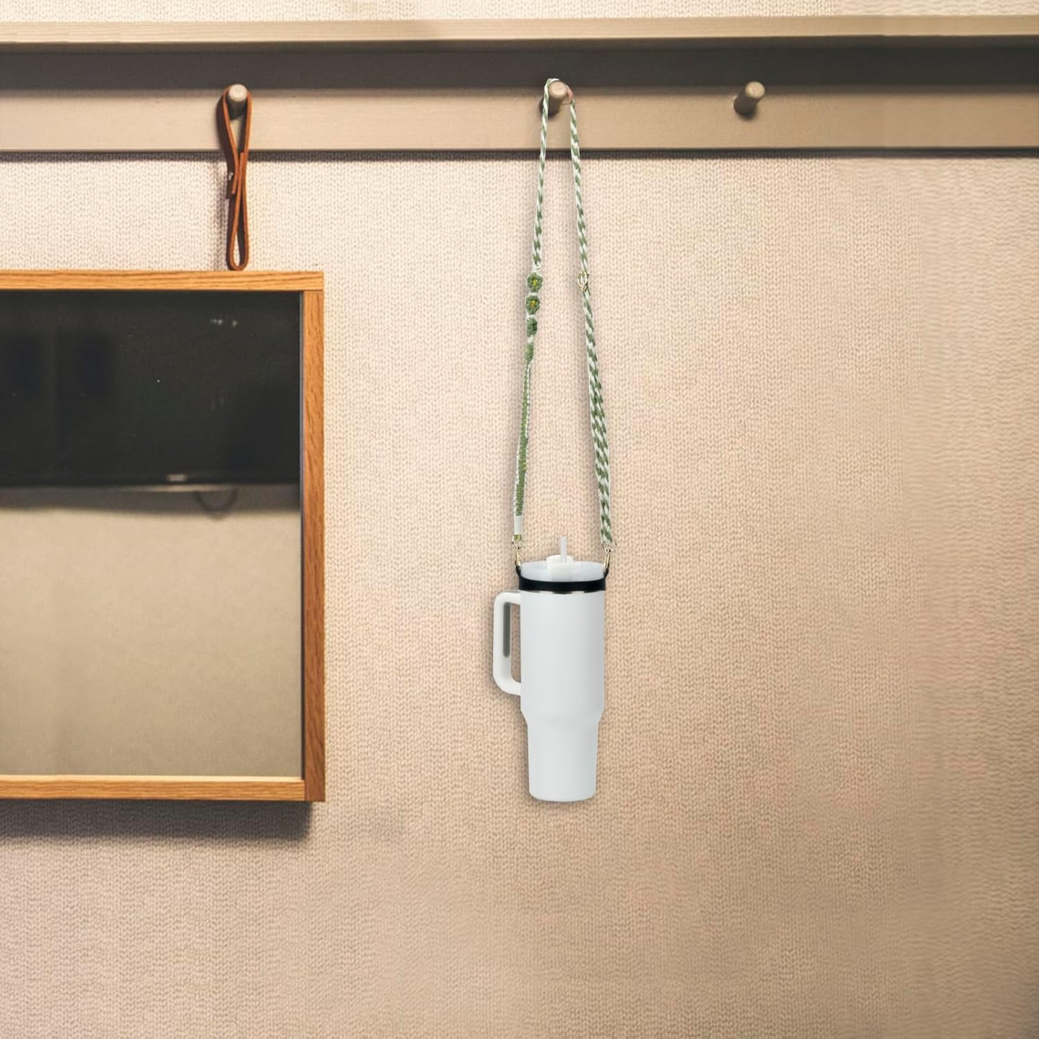 Water Bottle Strap, Long Carrying Strap fits most 8-40 oz. water bottles, Compatible with Stanley Cup Accessories - Image 7