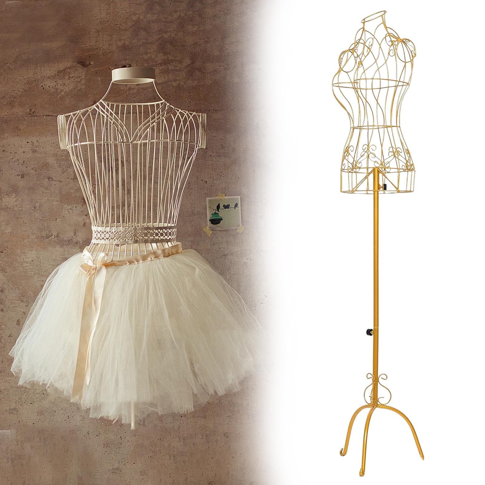 Amazon.co.jp: Rosoy トルソー半身女性マネキン鉄ベースドレスフォーム