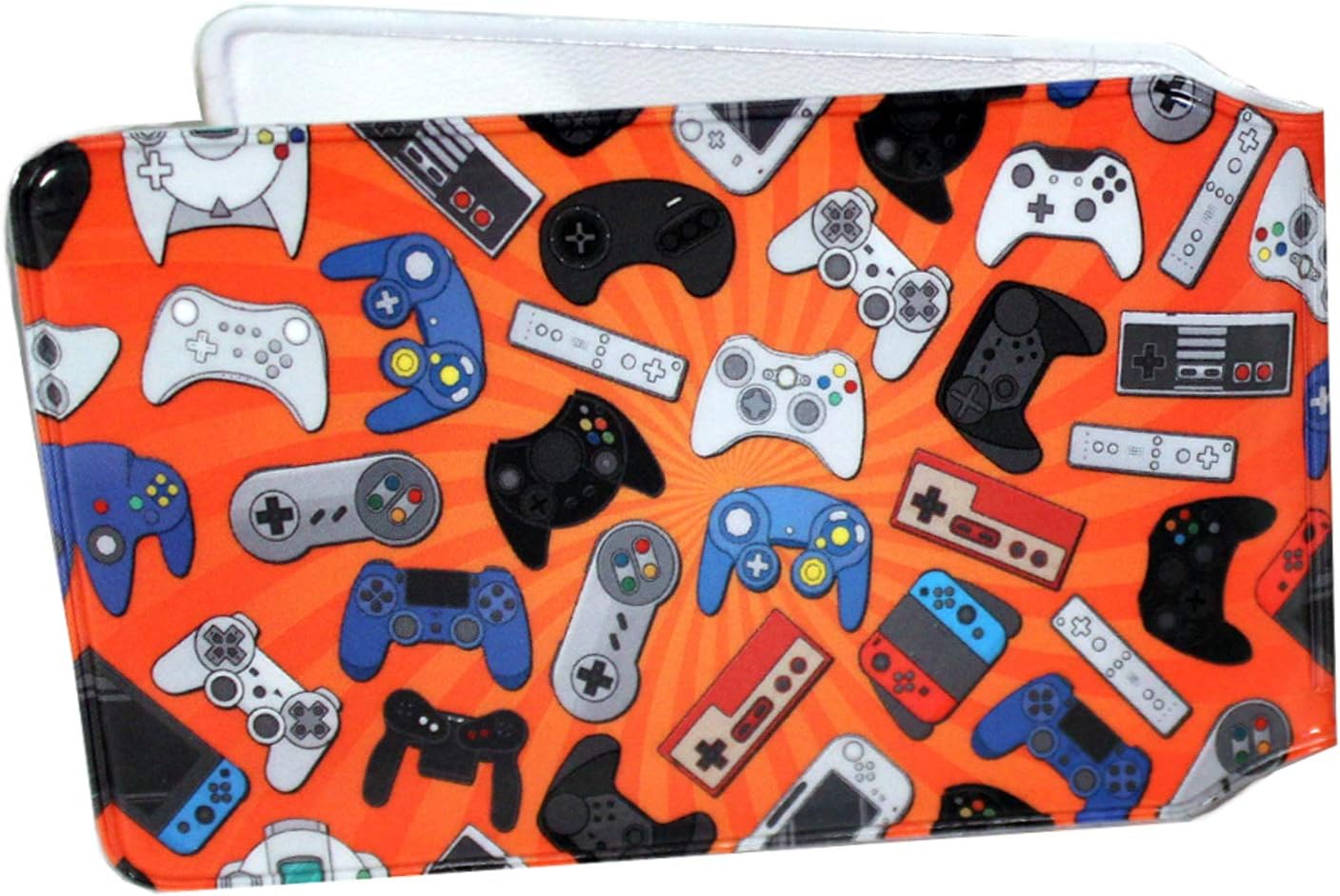 Game Console Controllers Credit Card Bus Pass Wallet Slimline Travel Rail Ticket Holder Cover for Oyster Business Zip ID Card - Bifold - Party Bag Gift School Leaver Uni (1x Wallet)