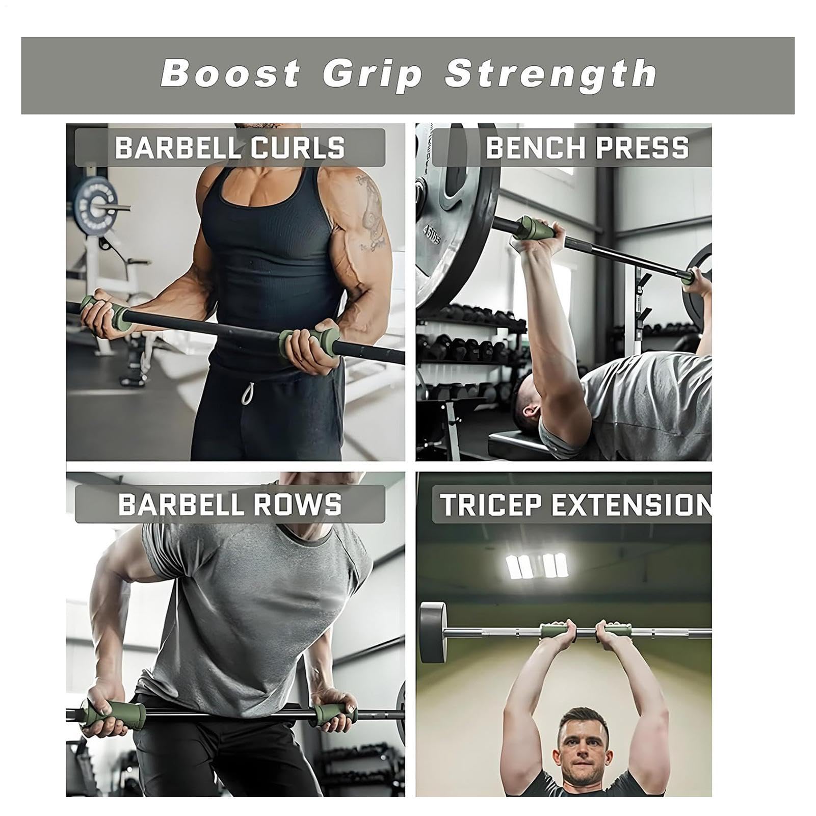 Fat Grips - 1 Paio di impugnature per Manubrio, Adattatore per bilanciere, Palestra, Allenamento di, Gomiti, Polsi, Braccia, bicipiti, tricipiti, Donne e Uomini
