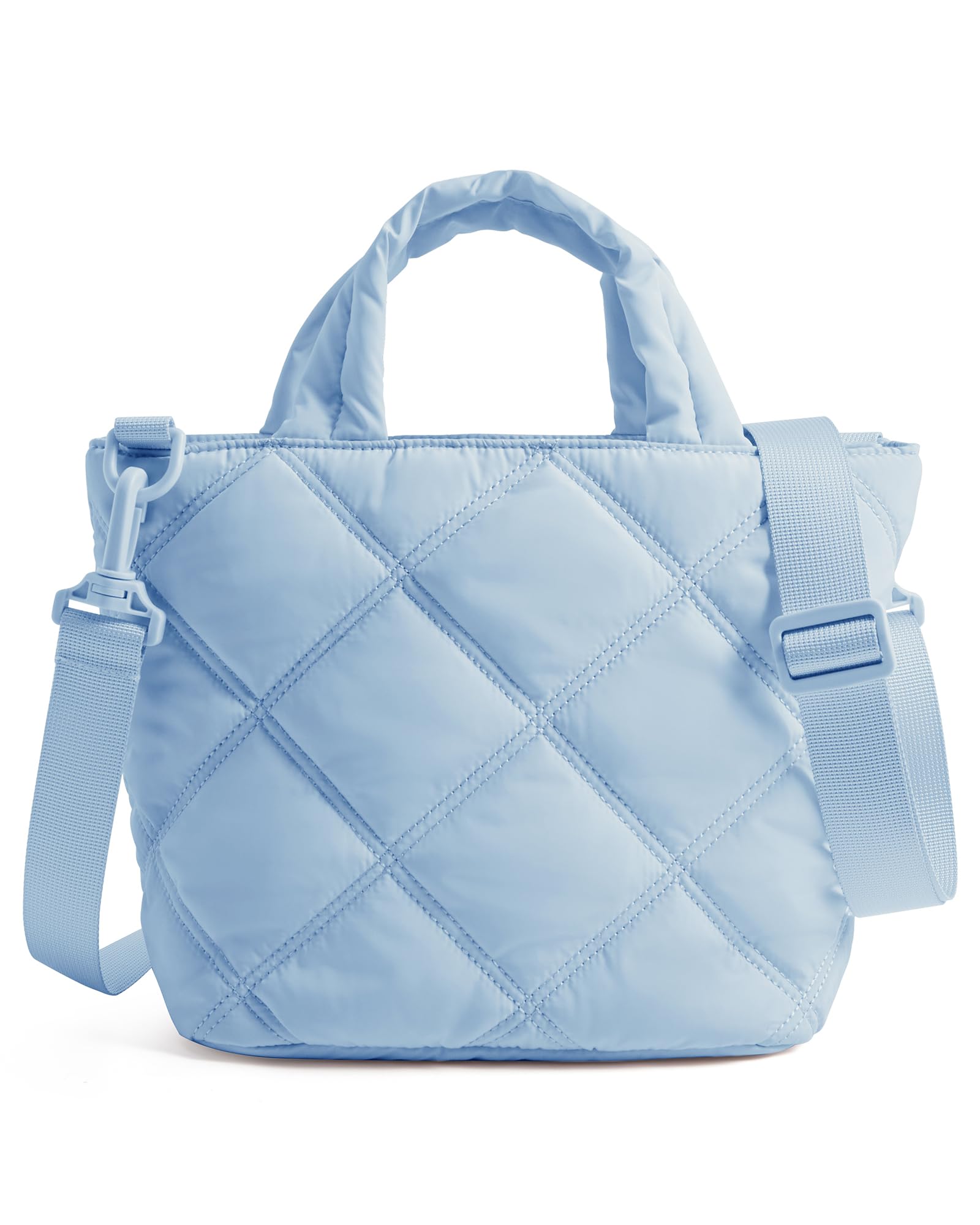 BAGSMART Crossbody Bags for Women, Lightweight Purses for Women, Quilted Puffer Tote Handbags for Daily Use,Shop,Travel Blue